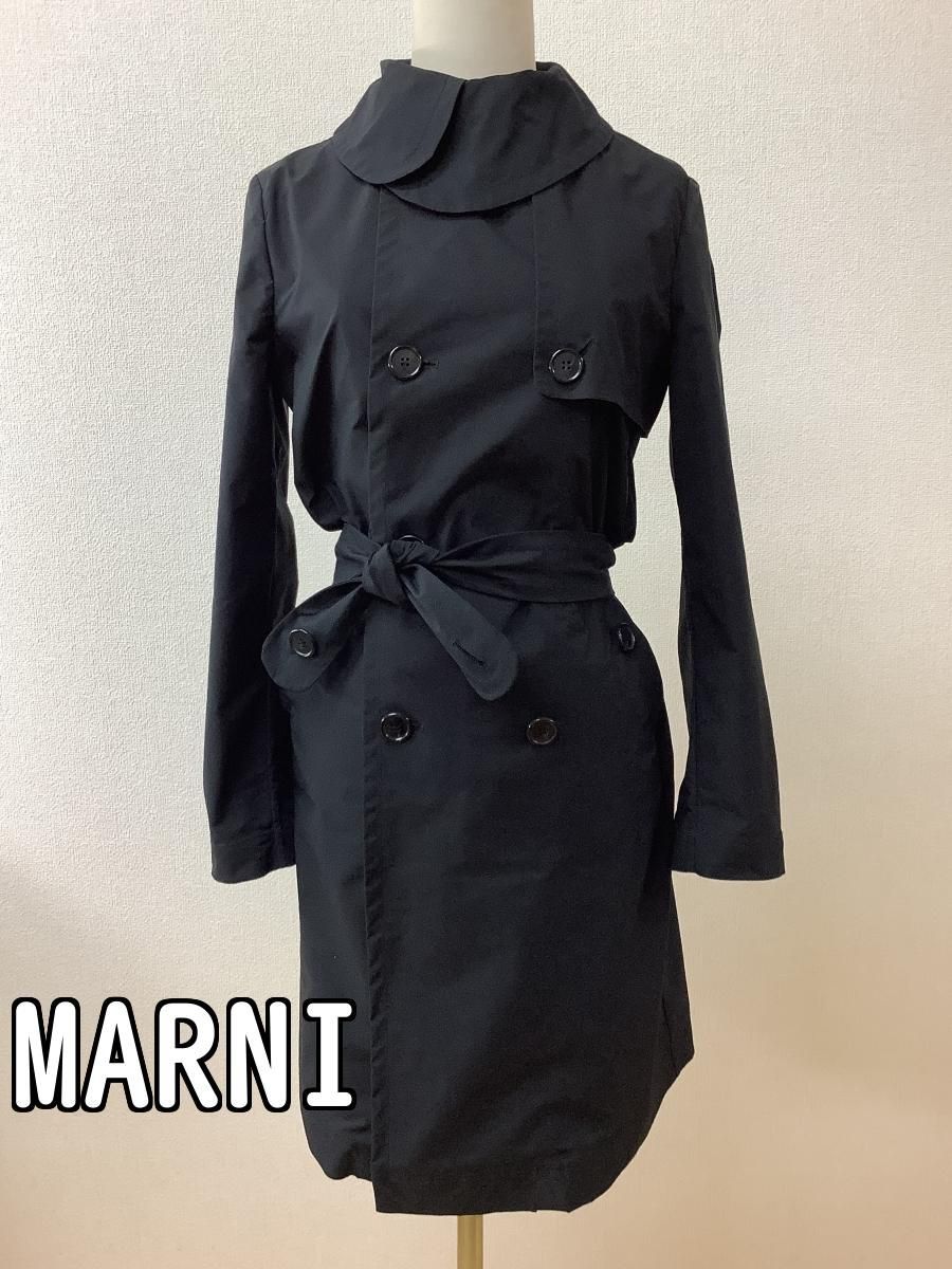 マルニ MARNI 黒トレンチ風コート サイズ40