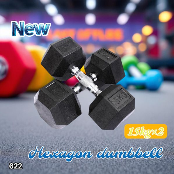 622 ヘキサゴン ダンベル 15kg 2個セット 総重量30kg プロが認めた本格