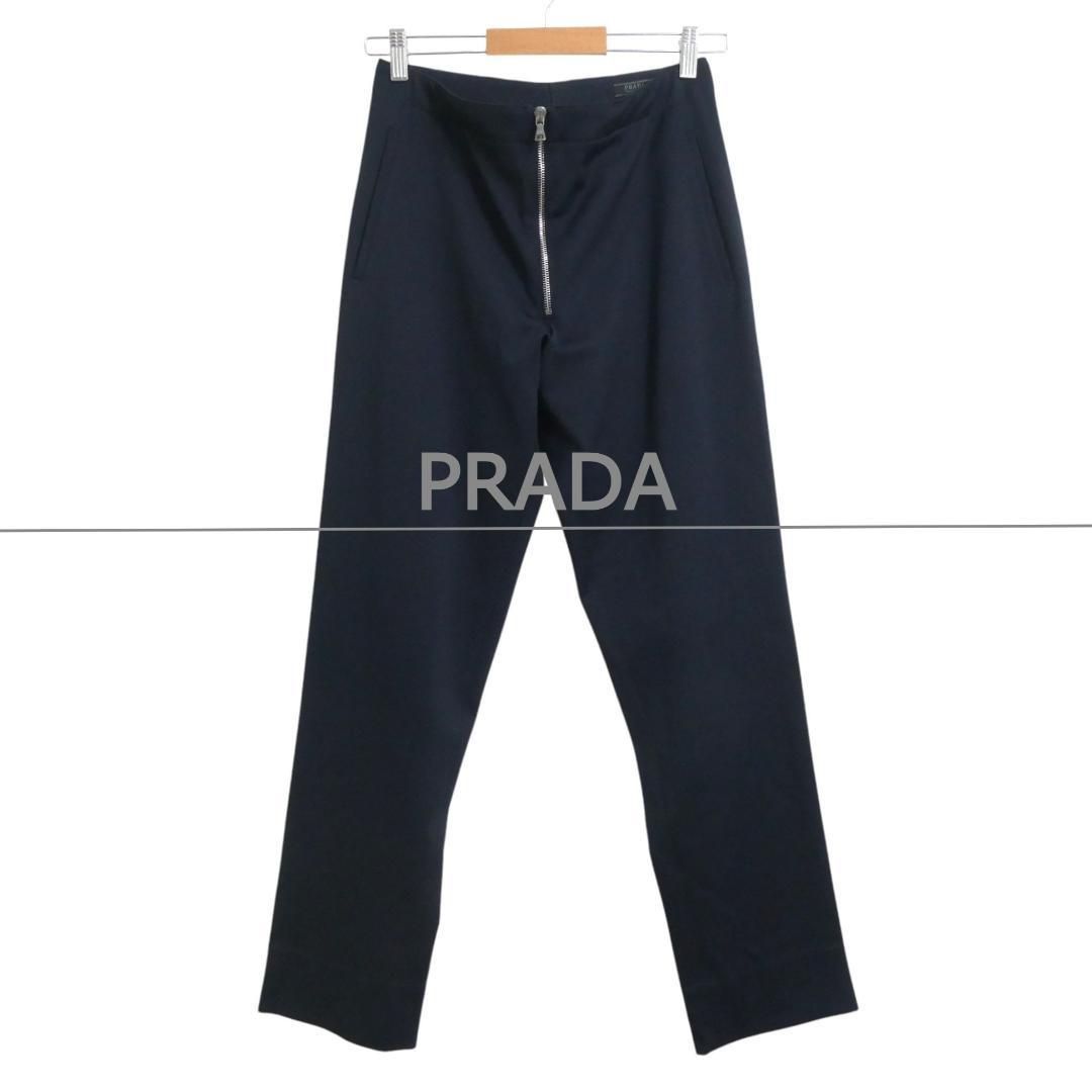 美品 PRADA プラダ サイズ44 ナイロン×コットン フロントジップ