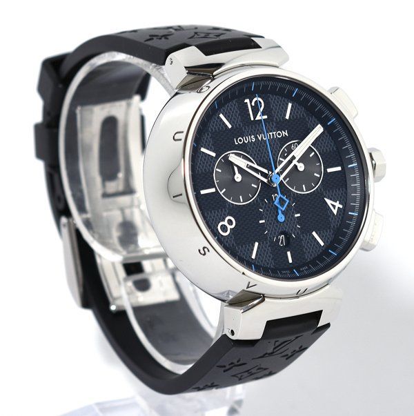 箱保付 LOUIS VUITTON ルイヴィトン タンブール QA 094 Z グラフィット クロノグラフ クォーツ メンズ