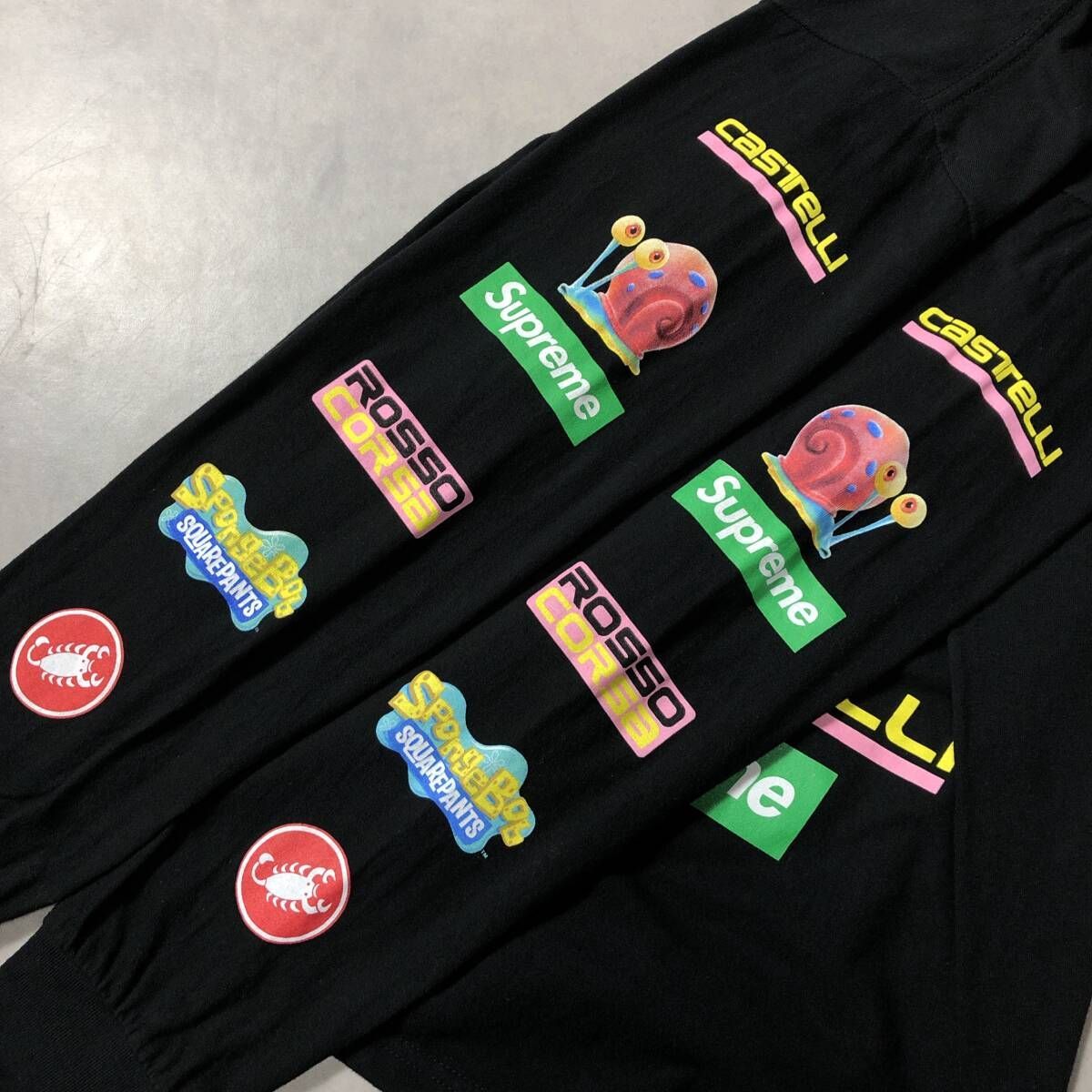ウェア Supreme x SpongeBob Castelli RacingBlack org.jpg