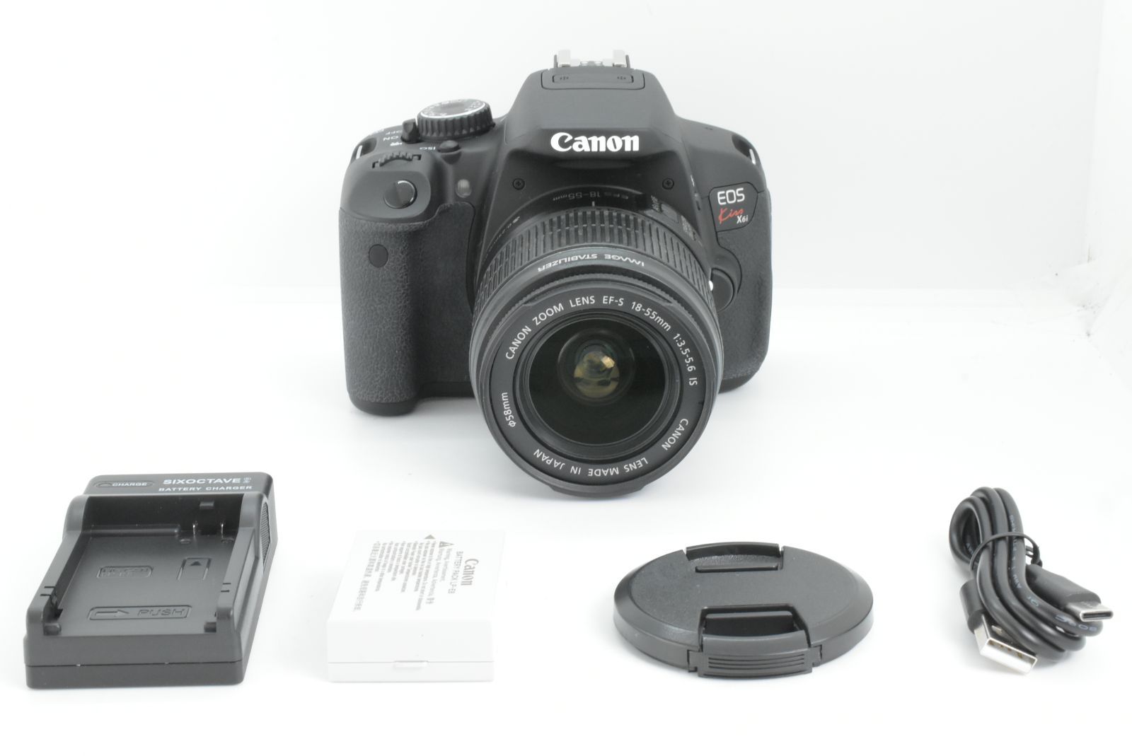 シャッターカウント 697回 Canon EOS Kiss X 6 i w EF S 18 55 mm F 3 5 IS キャノン デジタル一眼レフカメラ TN JP 1750