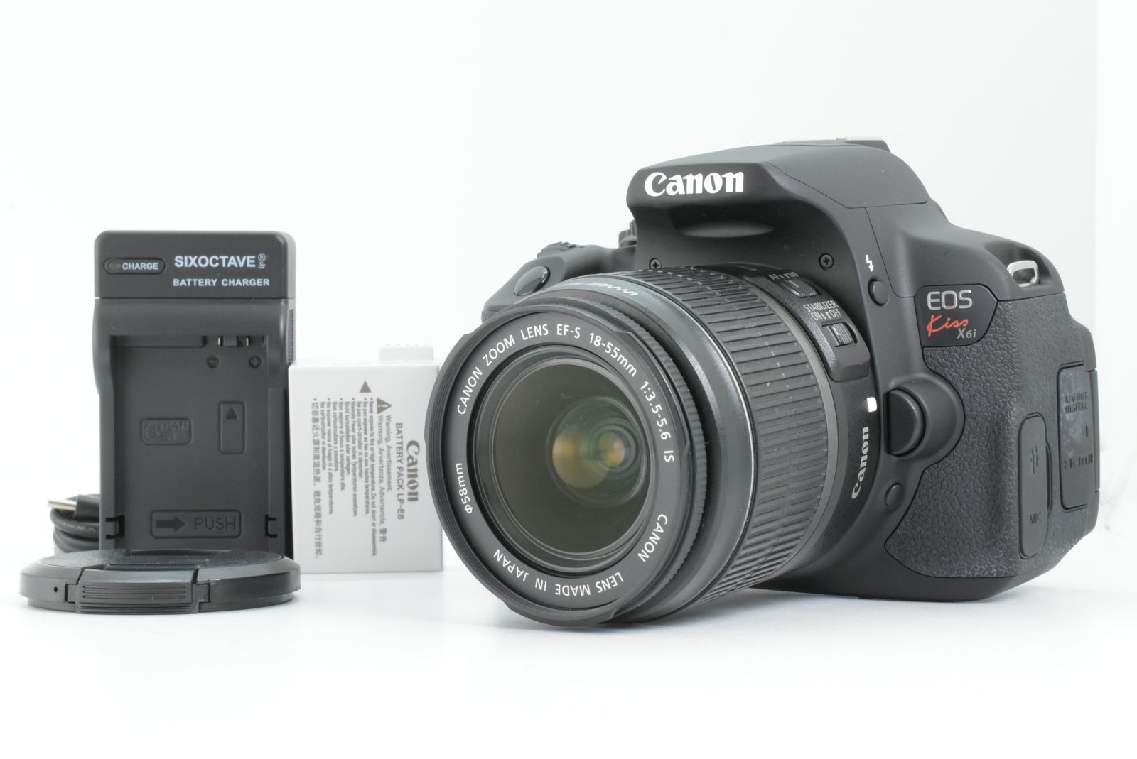 シャッターカウント 697回 Canon EOS Kiss X 6 i w EF S 18 55 mm F 3 5 IS キャノン デジタル一眼レフカメラ TN JP 1750