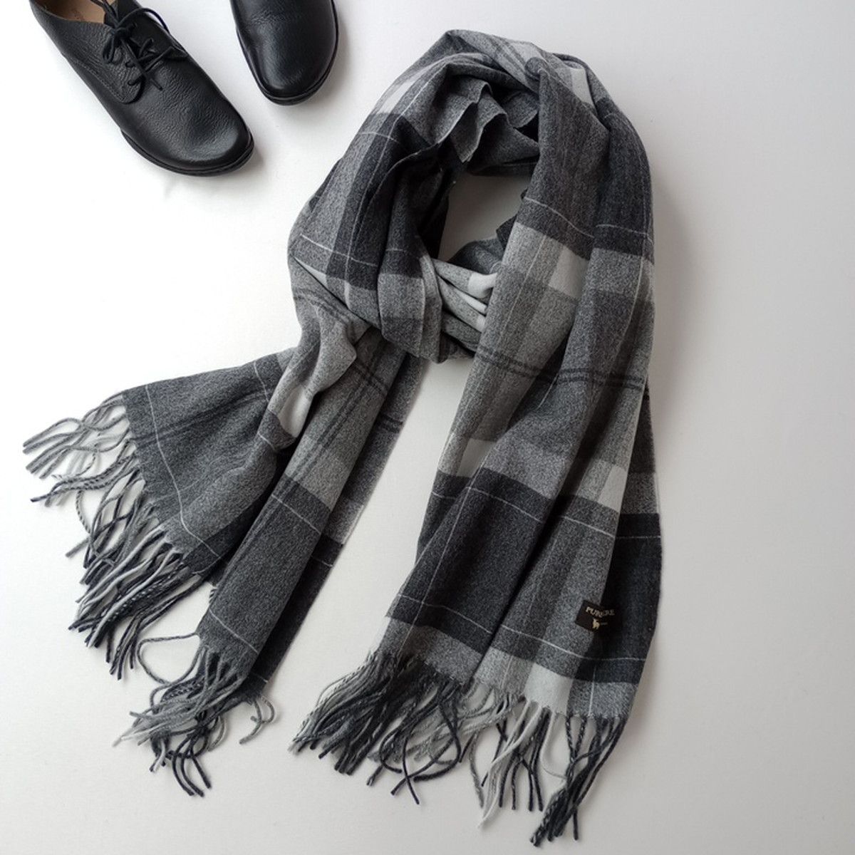 23区 オンワード樫山 PURE ピュアカシミヤ ストール マフラー Free グレー系 100 K 8379 25 F