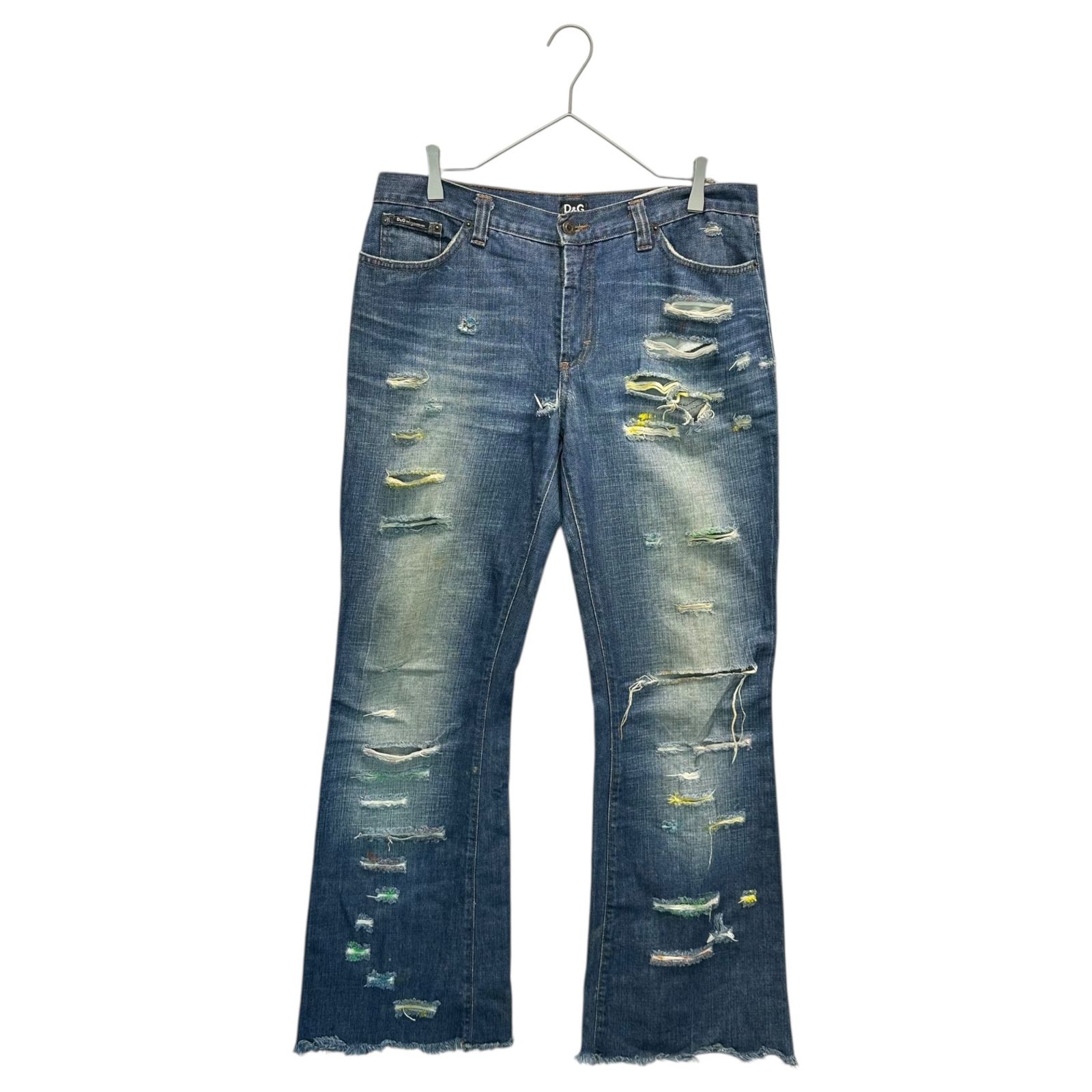 メンズ D&G ドルチェ&ガッバーナ クラッシュダメージ加工ジーンズ デニム