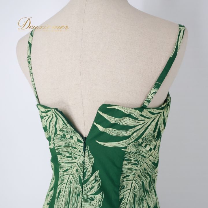 フラダンス 衣装 ワンピース ドレス グリーン系 CC Fashions ハワイ製