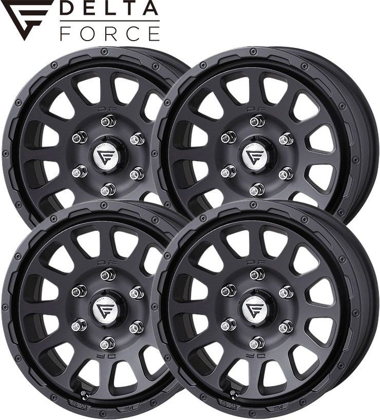 M s 120 150 ランドクルーザー プラド 2002 10 2025 4 DELTA FORCE OVAL 17インチ ホイール 4本 セット マットブラック 17 x 8 0 J 20 6 139 7 デルタフォース ランクル エクシズルライン