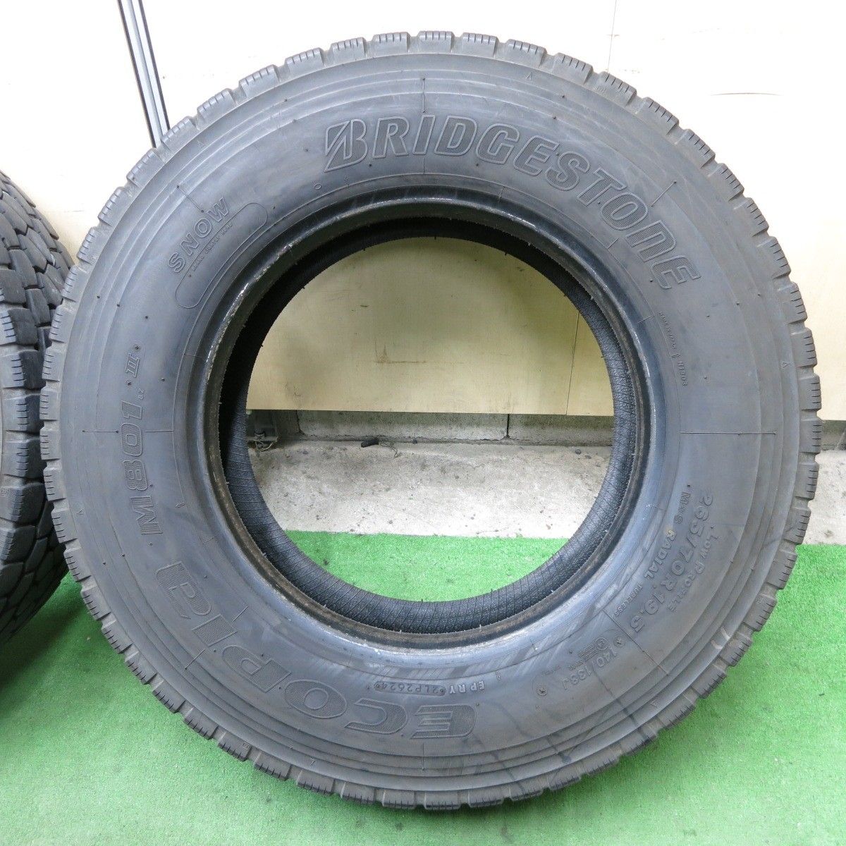  バリ溝 24年 9分 トラック タイヤ 265 70 R 19 5 140 138 J ブリヂストン エコピア M 801Ⅱ ミックス オールシーズン 5インチ 5122902ナスタ その他 タイヤ