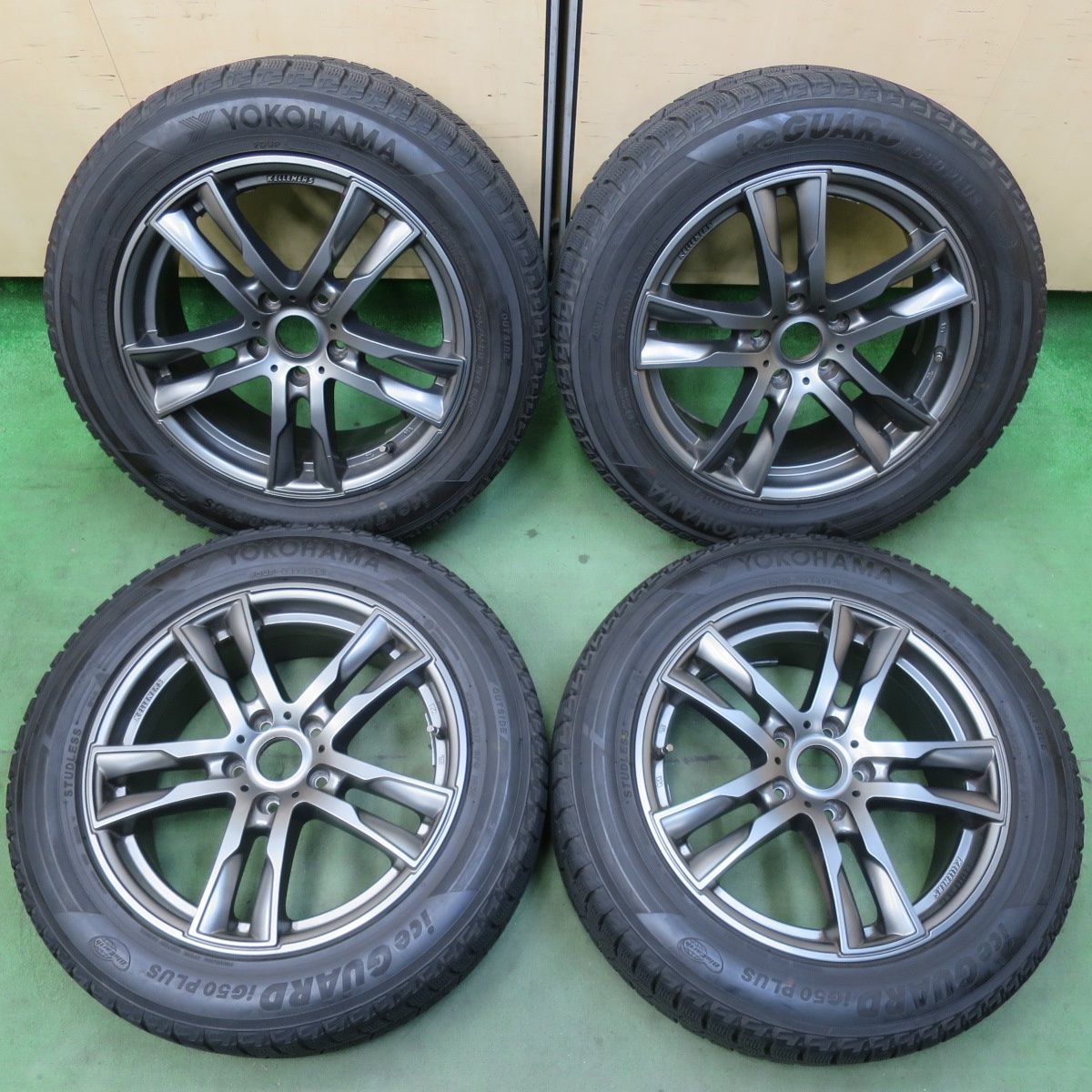 バリ溝！9分☆BMW 等 KELLENERS 225/55R17 スタッドレス ヨコハマ