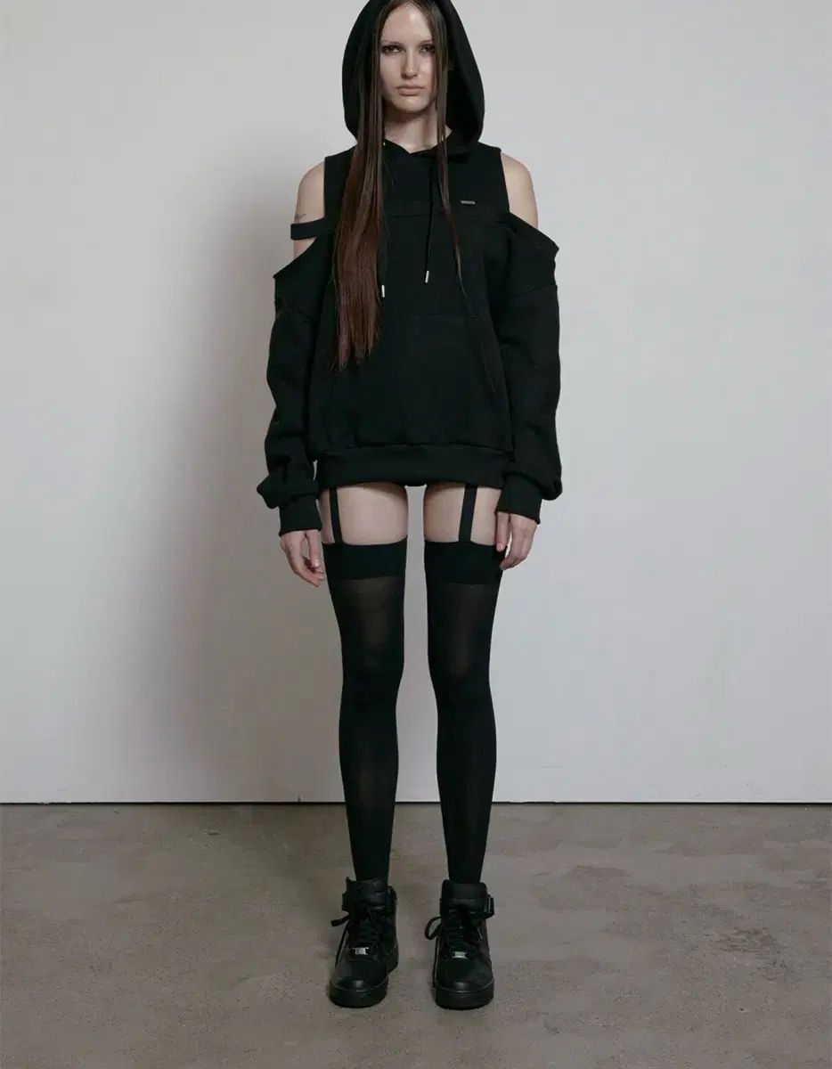 BOHEMSEO ボヘミアンソウル オフショルダー フード Tシャツ