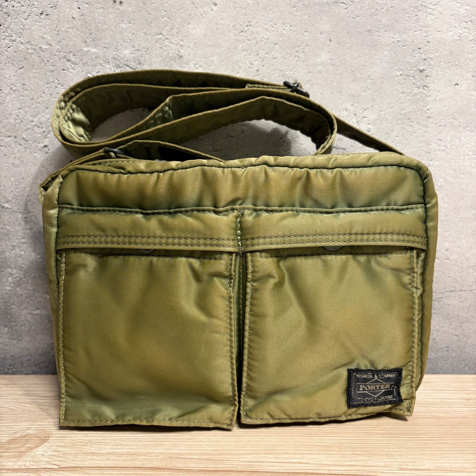 PORTER タンカー ショルダーバッグ セージグリーン カーキ系 吉田カバン
