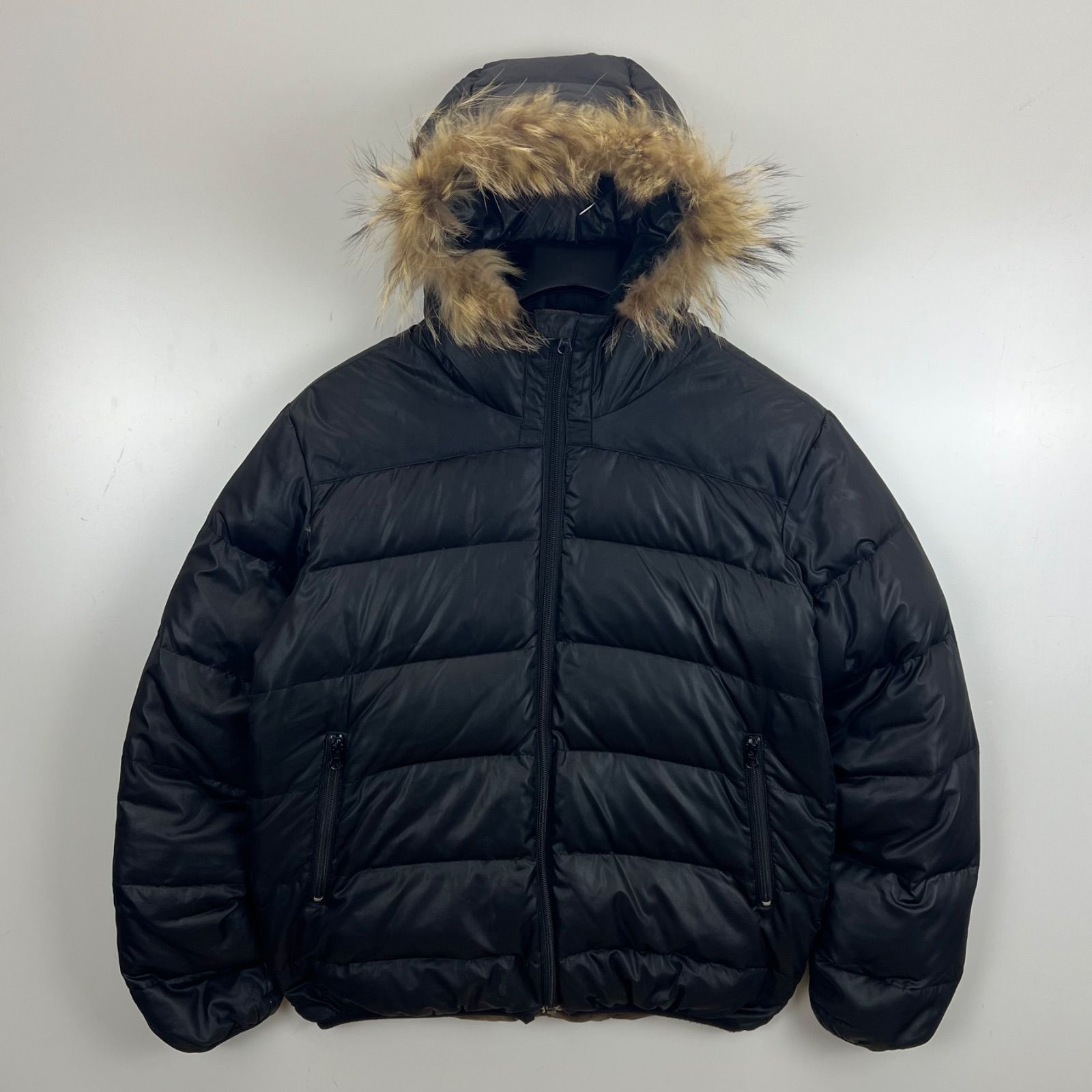 BEAMS 00s y2k archive fur hoodie shiny down jacket M ビームス 
