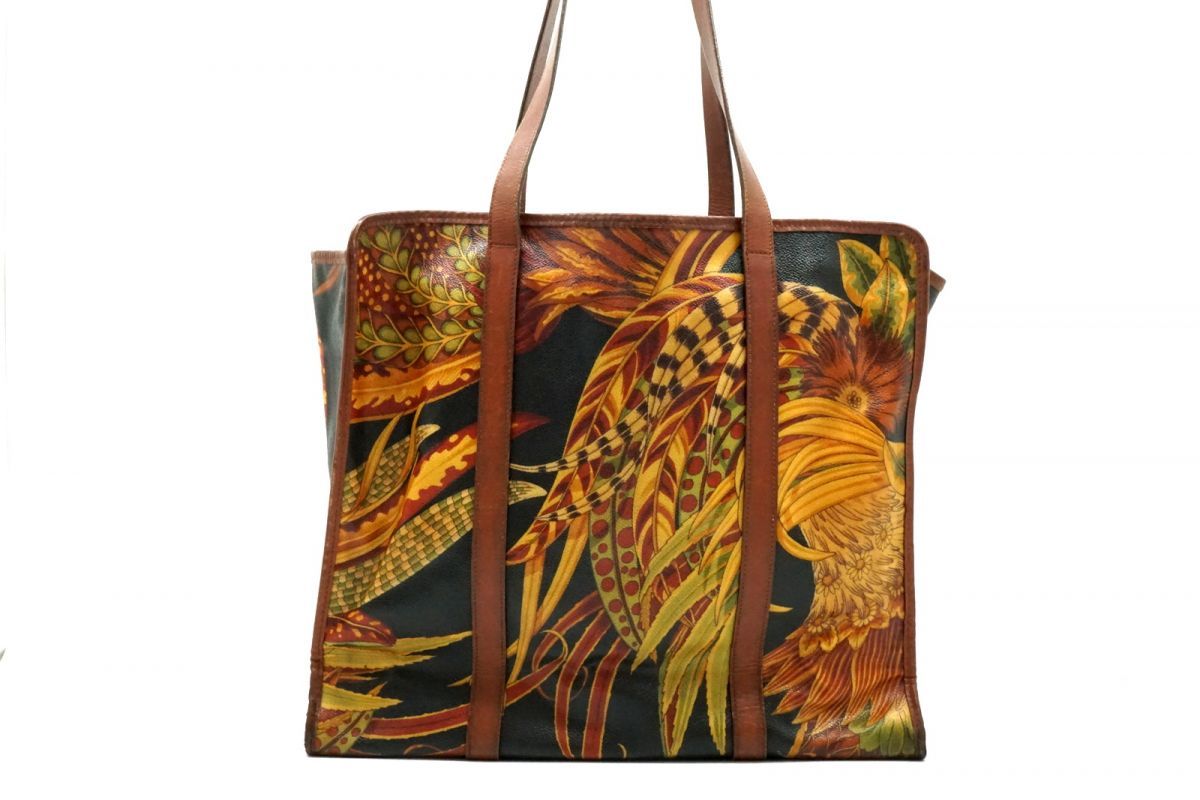 フェラガモ ショルダー バッグ トート ボタニカル柄 マルチカラー A4