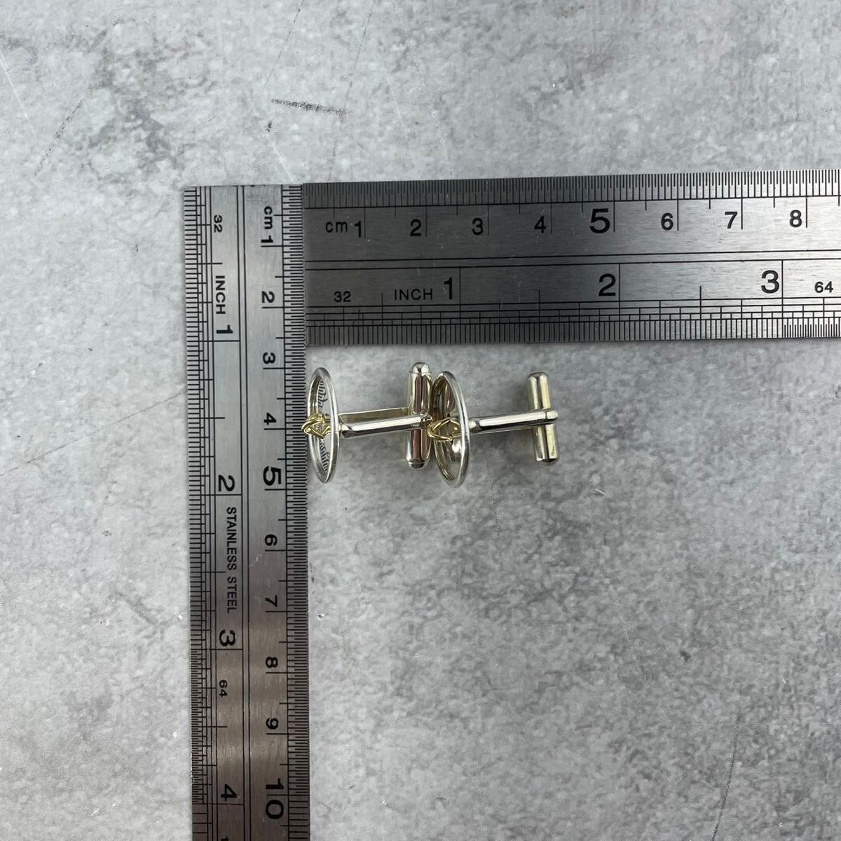 ティファニー ボタン カフス 750 925 コンビ NN7fe