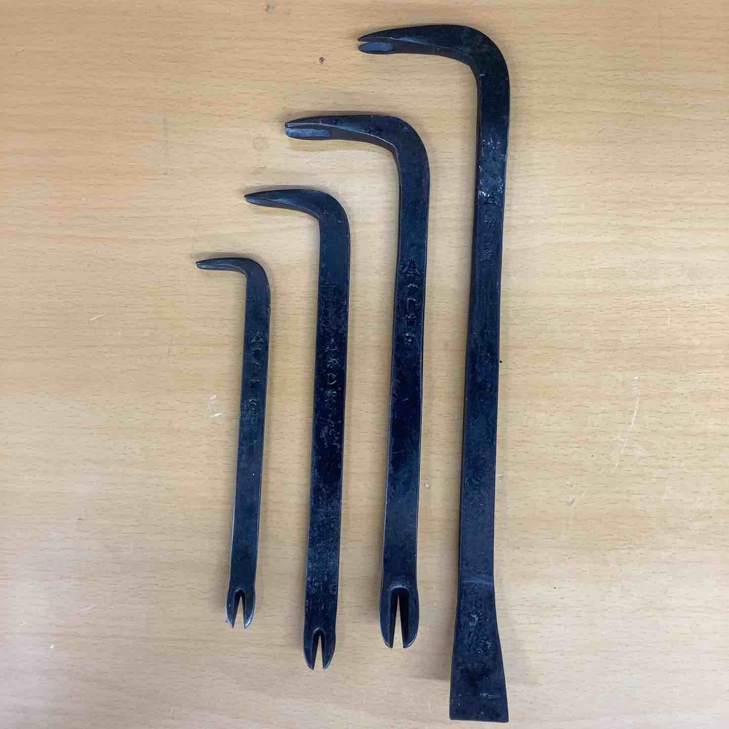 かじ寅 バールセット 4本 350 mm 265 240 180 大工道具