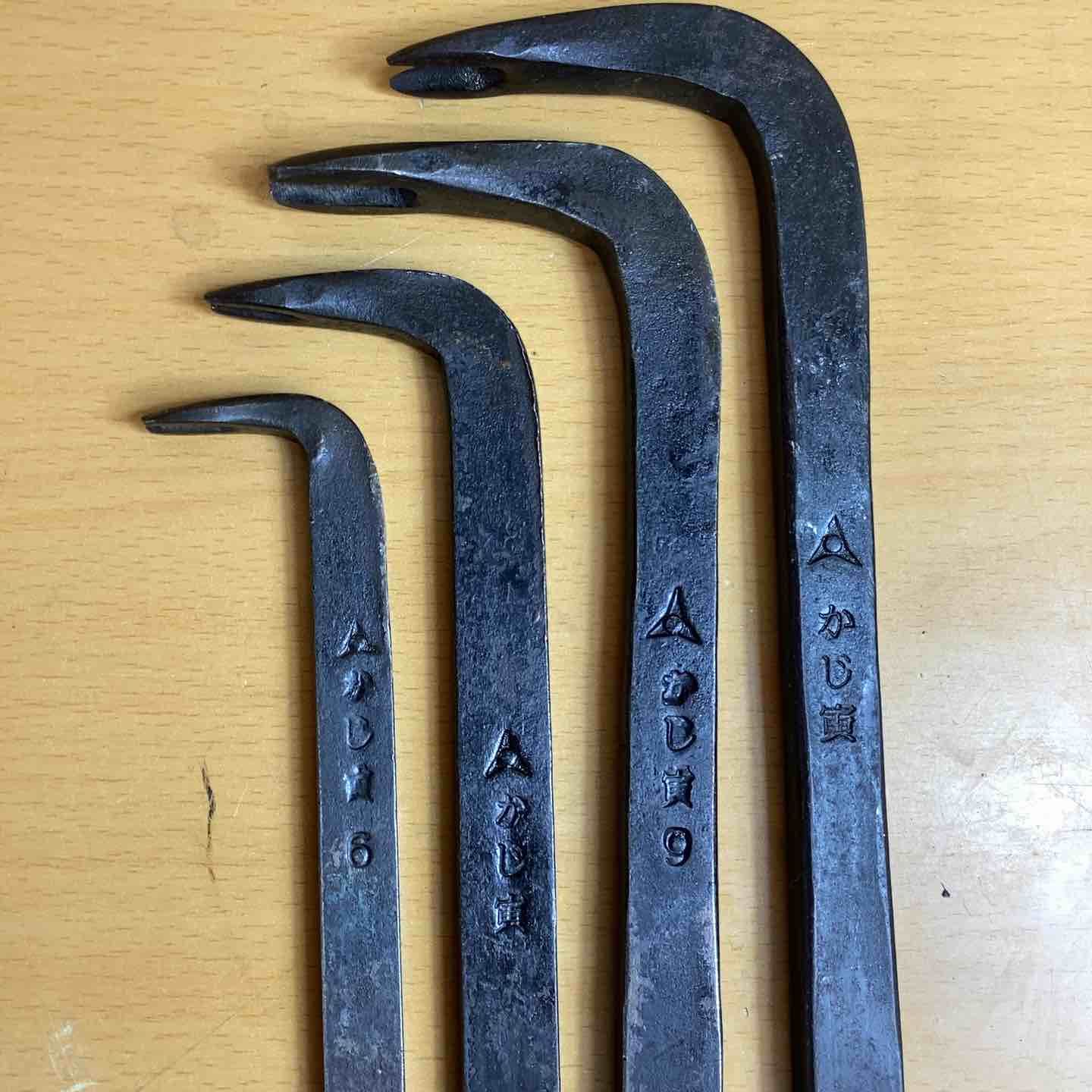 かじ寅 バールセット 4本 350 mm 265 240 180 大工道具