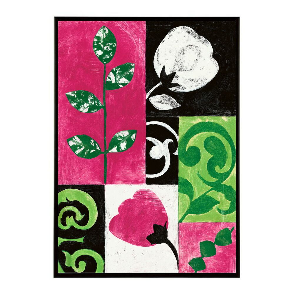 絵画・額縁・版画・中川 学・新品未使用・風花圖・お洒落・美術品・インテリア・雑貨 B1サイズ（約73x103cm）】【lm-poster-8905】ミステリーフラワー 花