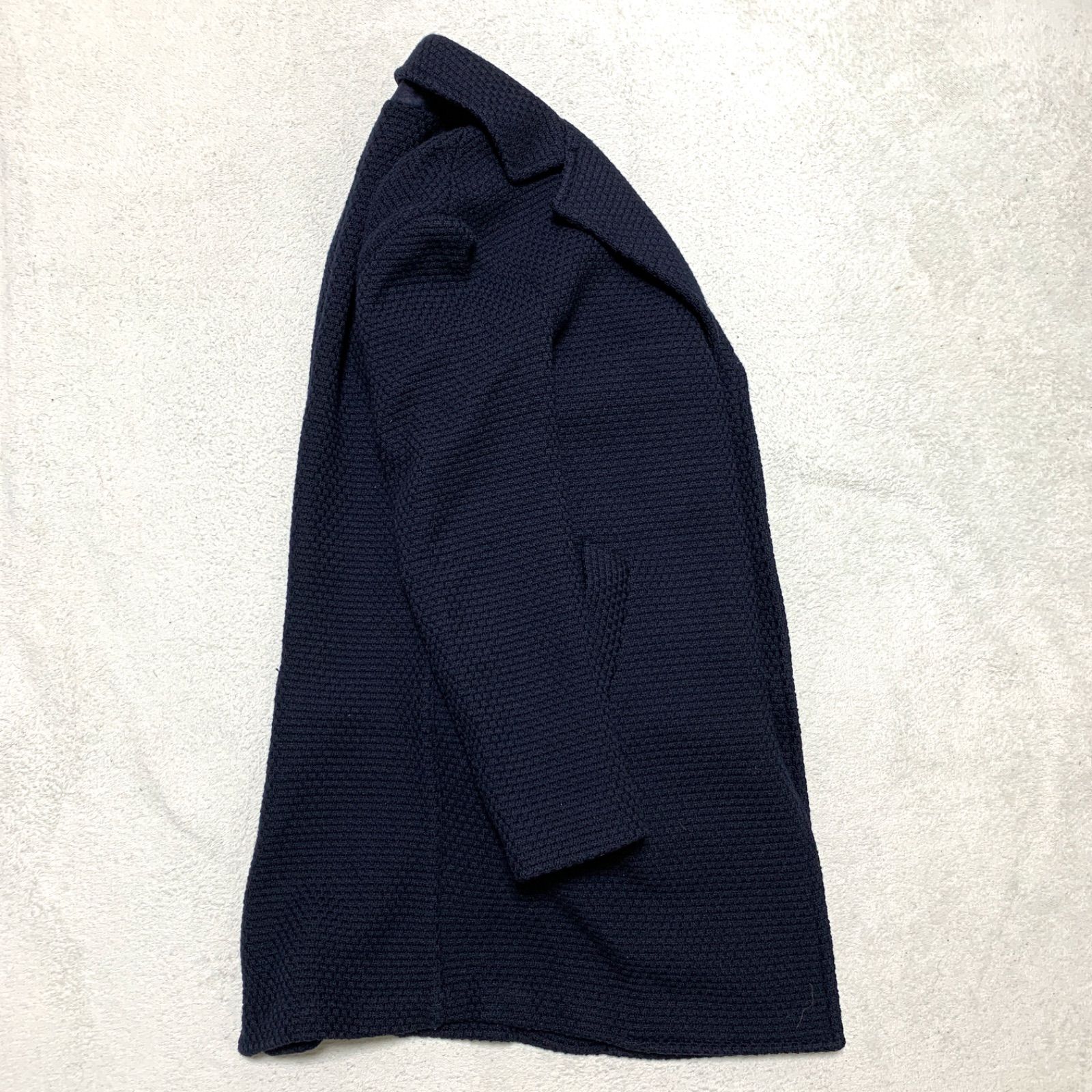 LARDINI イタリア製 チェスターコート バスケット編みニット 背抜き