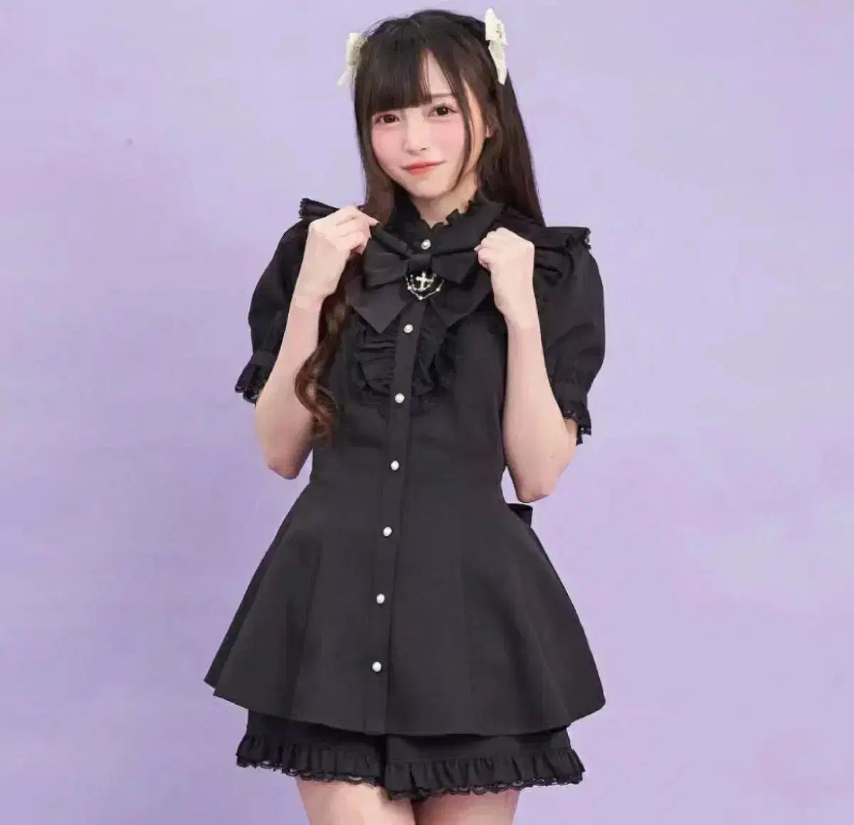 Secret Honey シークレットハニー リボン レース フリル 半袖 セットアップ