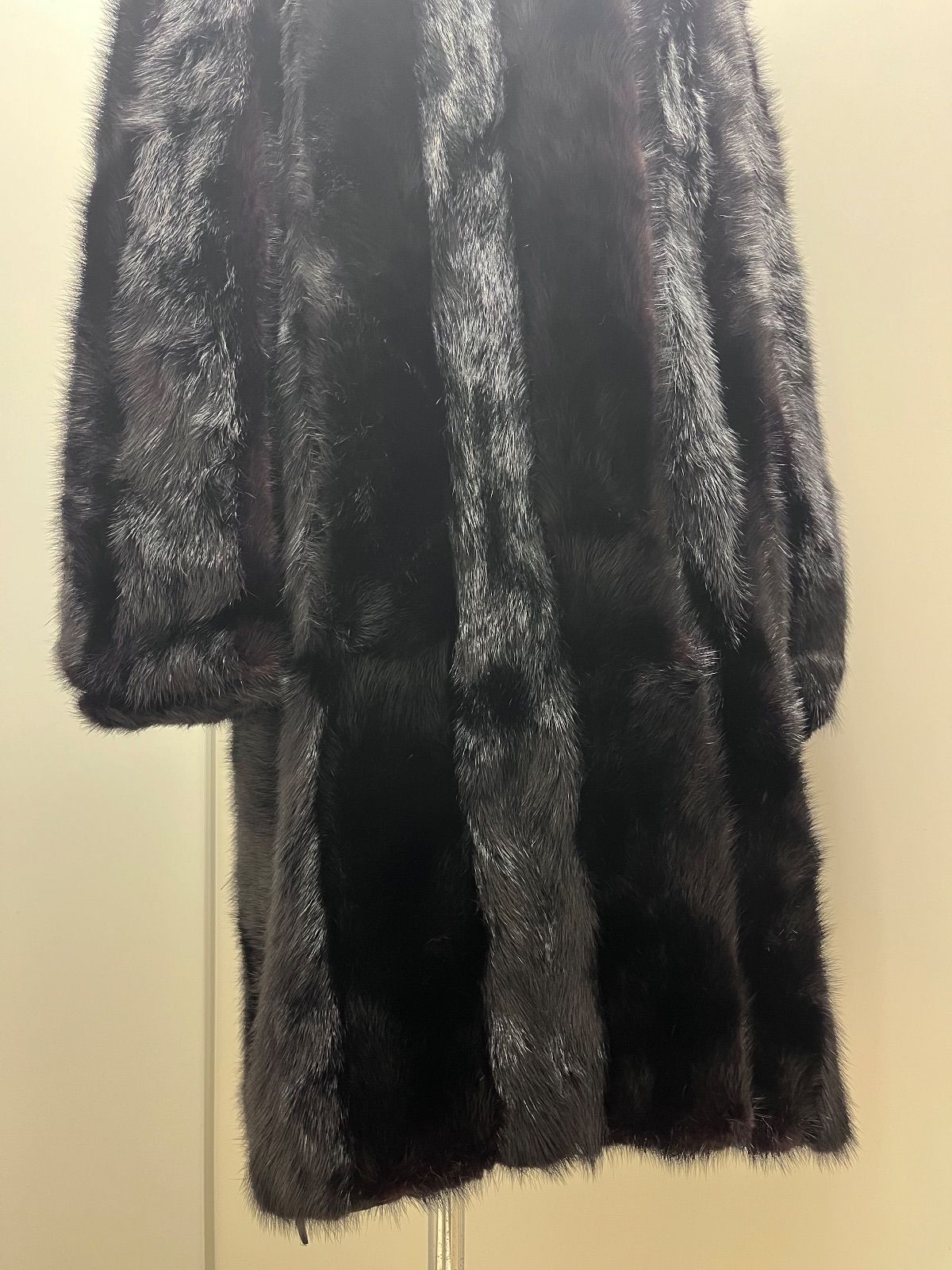 ミンクコート ストライプ 毛皮 リアルファー C26010532 - メルカリ