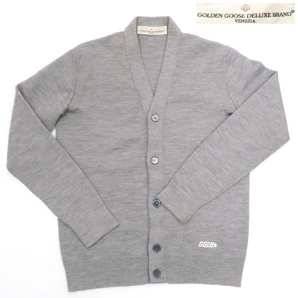 GOLDEN GOOSE DELUXE BRAND カーディガン S グレー ウール GGDB メンズ