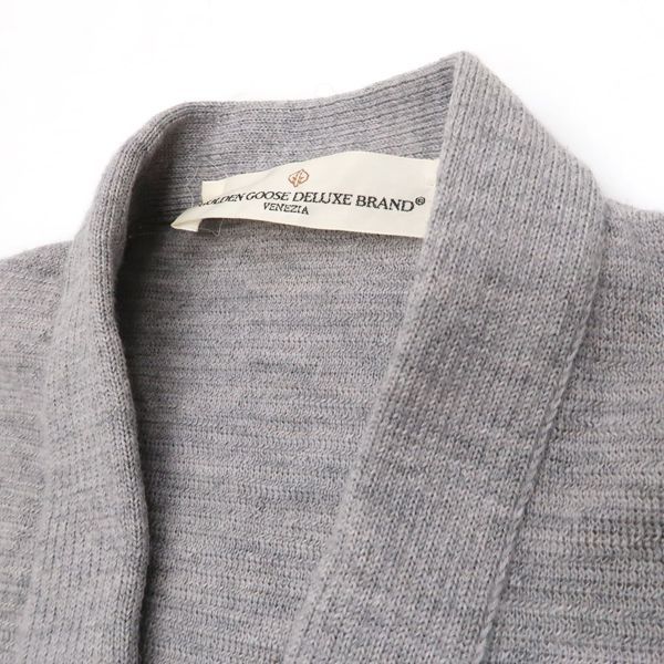 GOLDEN GOOSE DELUXE BRAND カーディガン S グレー ウール GGDB メンズ