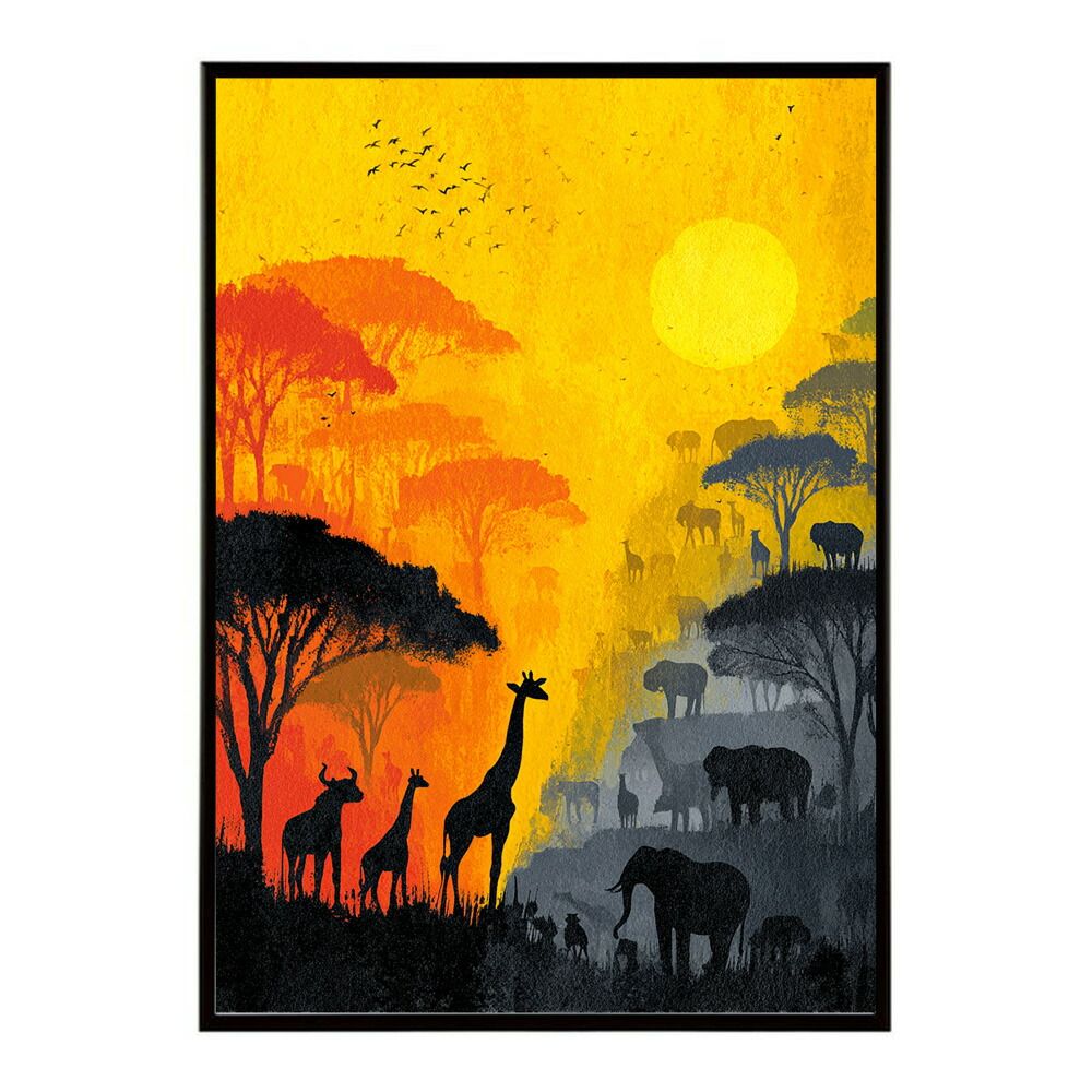 A2サイズ（約42x59cm）】【lm-poster-940】アフリカ サバンナ ポスター