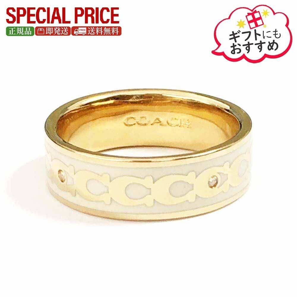 COACH コーチ 408102 GLD 100 シグネチャーロゴ リング 指輪 レディース