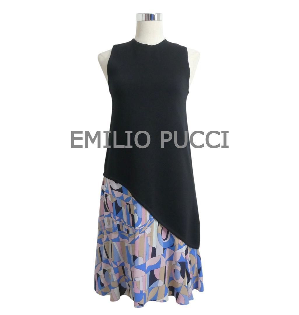 極美品 EMILIO PUCCI エミリオプッチ サイズS ウール シルク切り替え