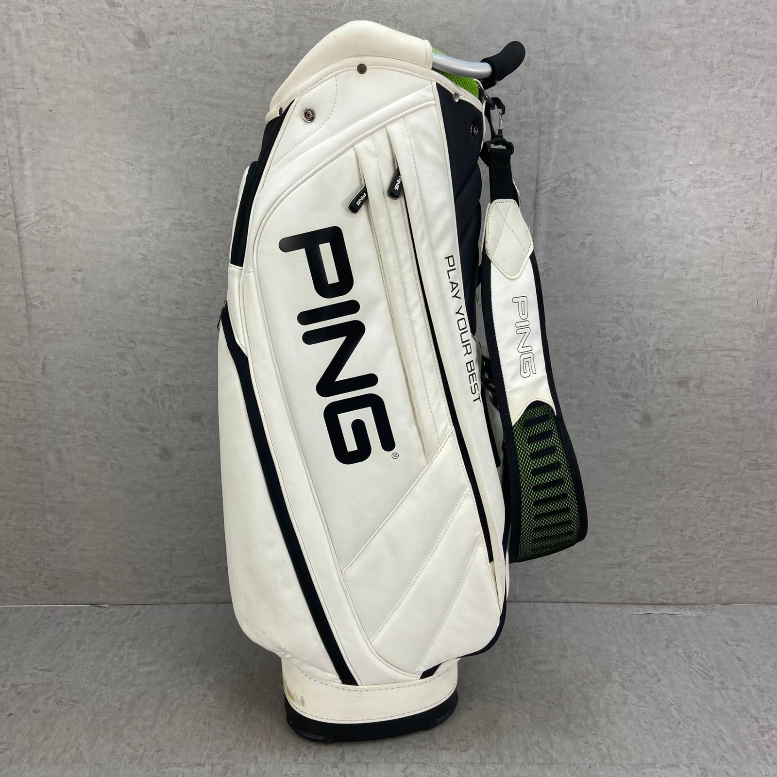  PING キャディバッグ カート式 5分割 約9型 約23cm ネームプレート付き ピン ゴルフクラブ活動 ゴルフバッグ キャディバッグ ゴルフ