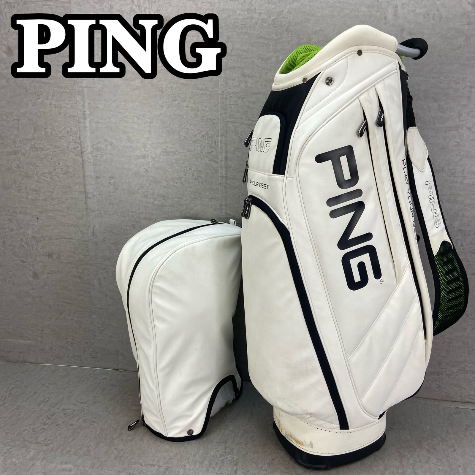 PING キャディバッグ カート式 5分割 約9型 約23 cm ネームプレート付き ピン