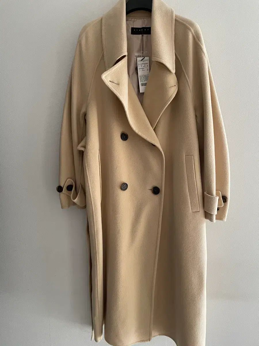 シスレー SISLEY ダブル ブレスト コート ベージュ カシミア