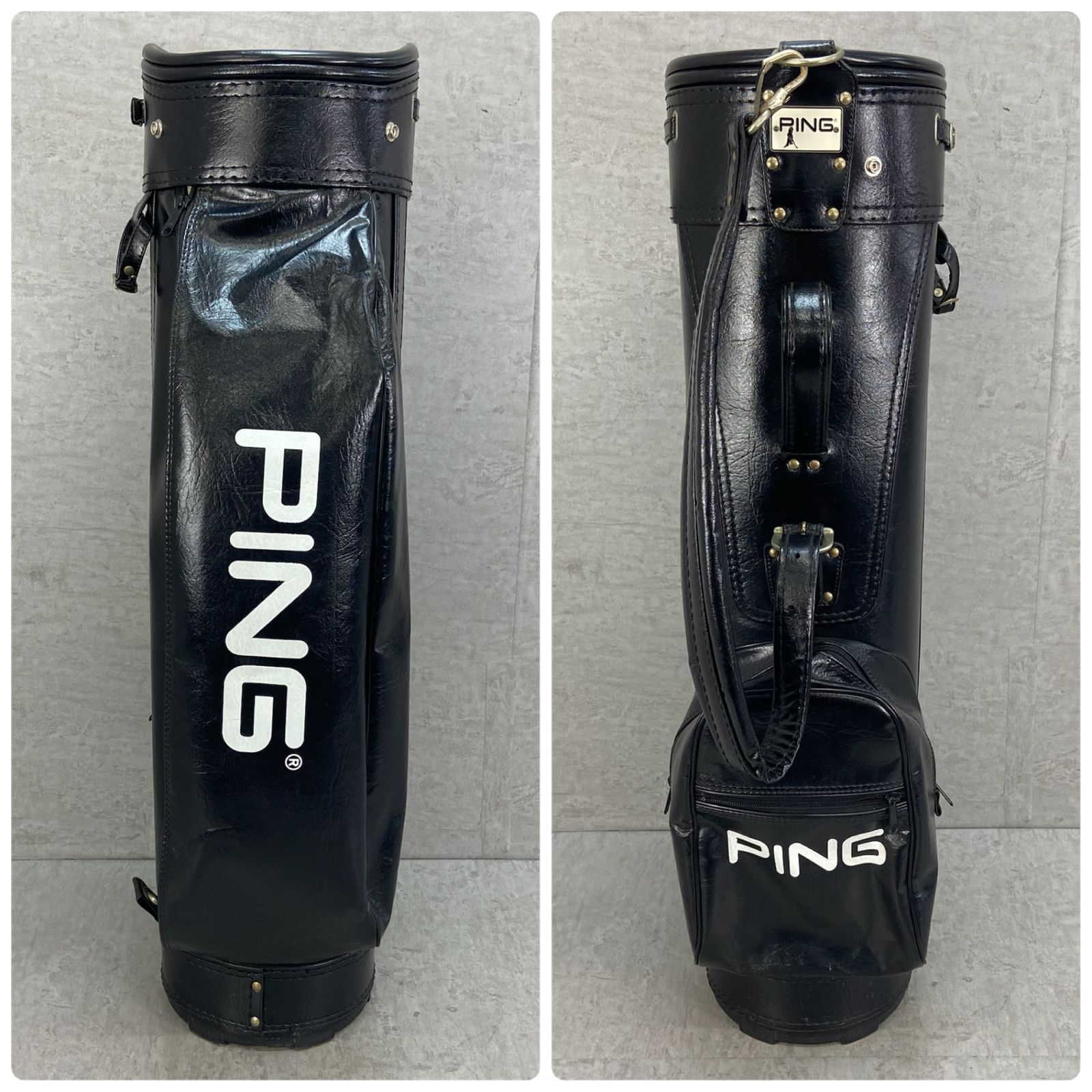 PING キャディバッグ カート式 3分割 約8.5型(約21cm) 約3.0Kg レザー