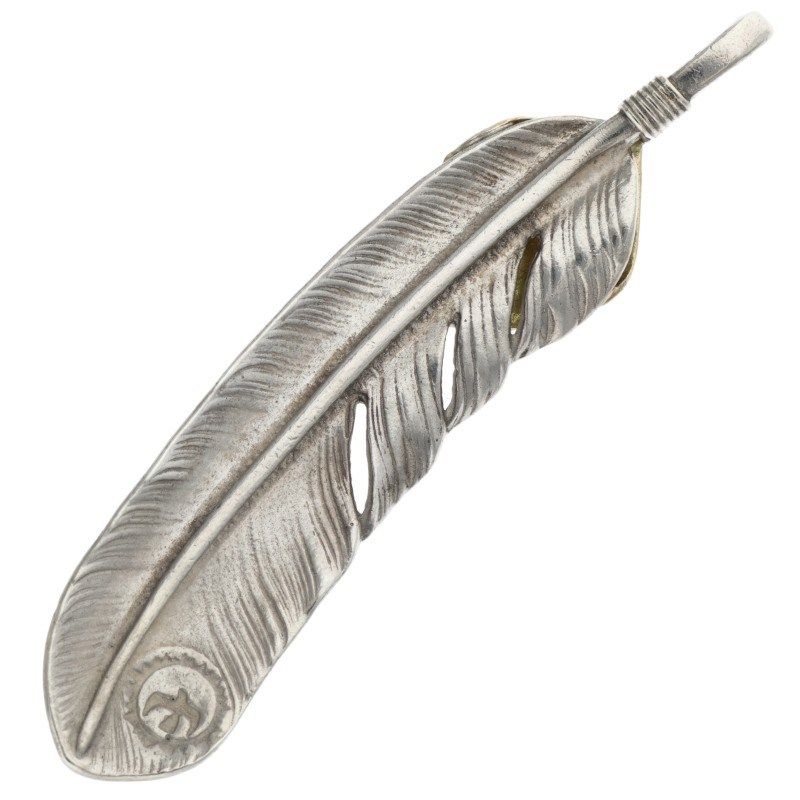 ゴローズ オールド上金特大フェザー 右向き ネックレストップ メンズ