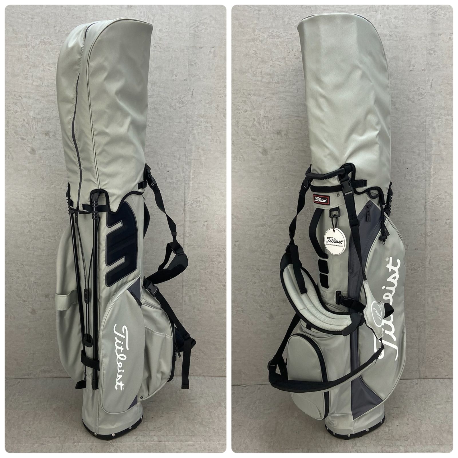 タイトリスト キャディバッグ スタンド式 4分割 約8型 約20 cm 約2 2 Kg グレー Titleist ゴルフバッグ キャディバッグ ゴルフ スポーツ