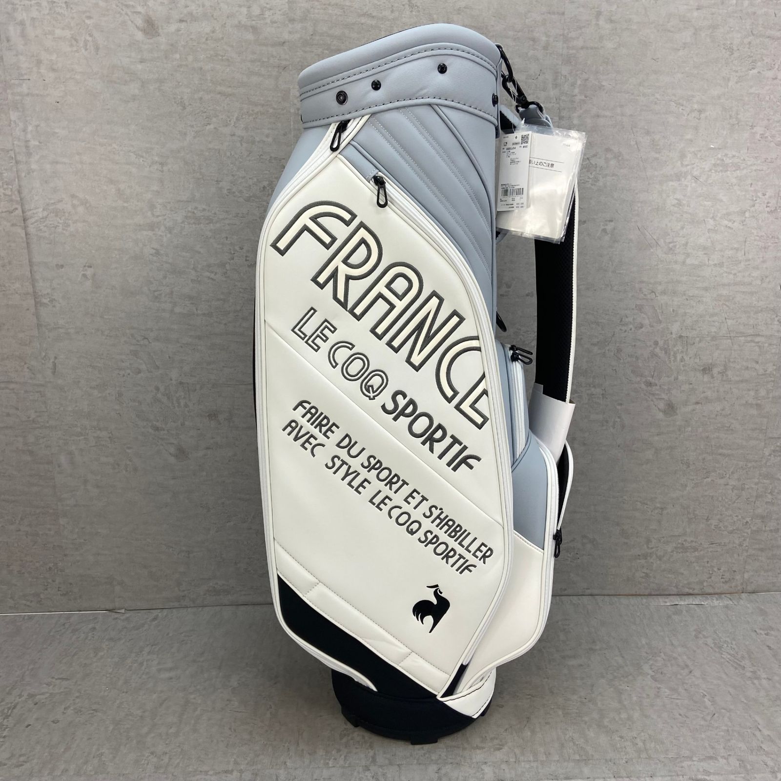  未使用品 ルコックスポルティフ キャディバッグ カート式 6分割 約9型 約23cm 約3 3Kg LE COQ SPORTIF ソフトスパイク ゴルフバッグ キャディバッグ ゴルフ
