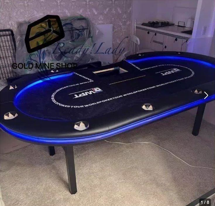 ポーカーテーブル 折りたたみテーブル 折りたたみ脚 競技用テーブル LEDライト ポーカーテーブル 折りたたみテーブル 折りたたみ脚 チップ 競技用