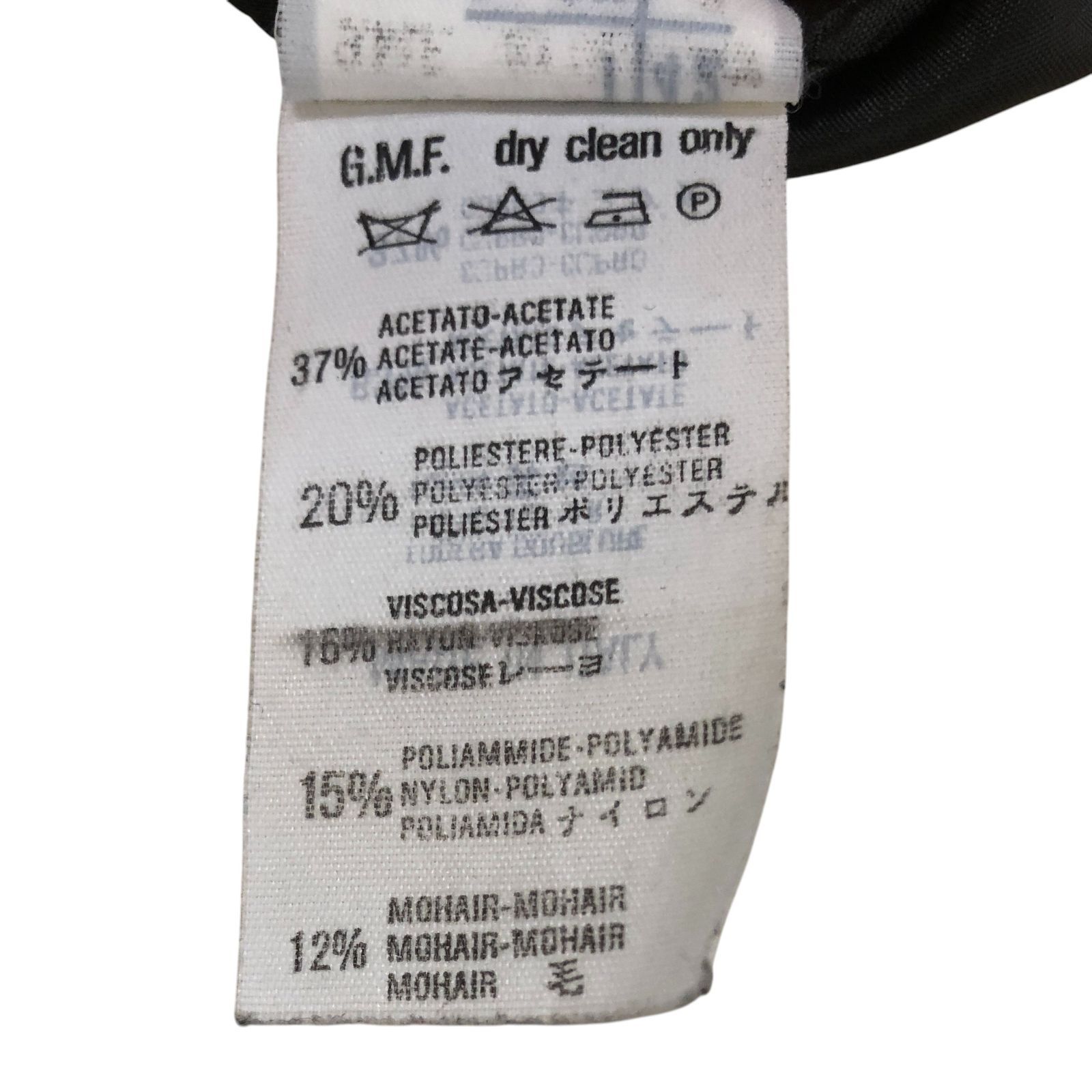 ZK22【美品】ノースリーブウールワンピース ミディ丈 黒茶糸×水色糸