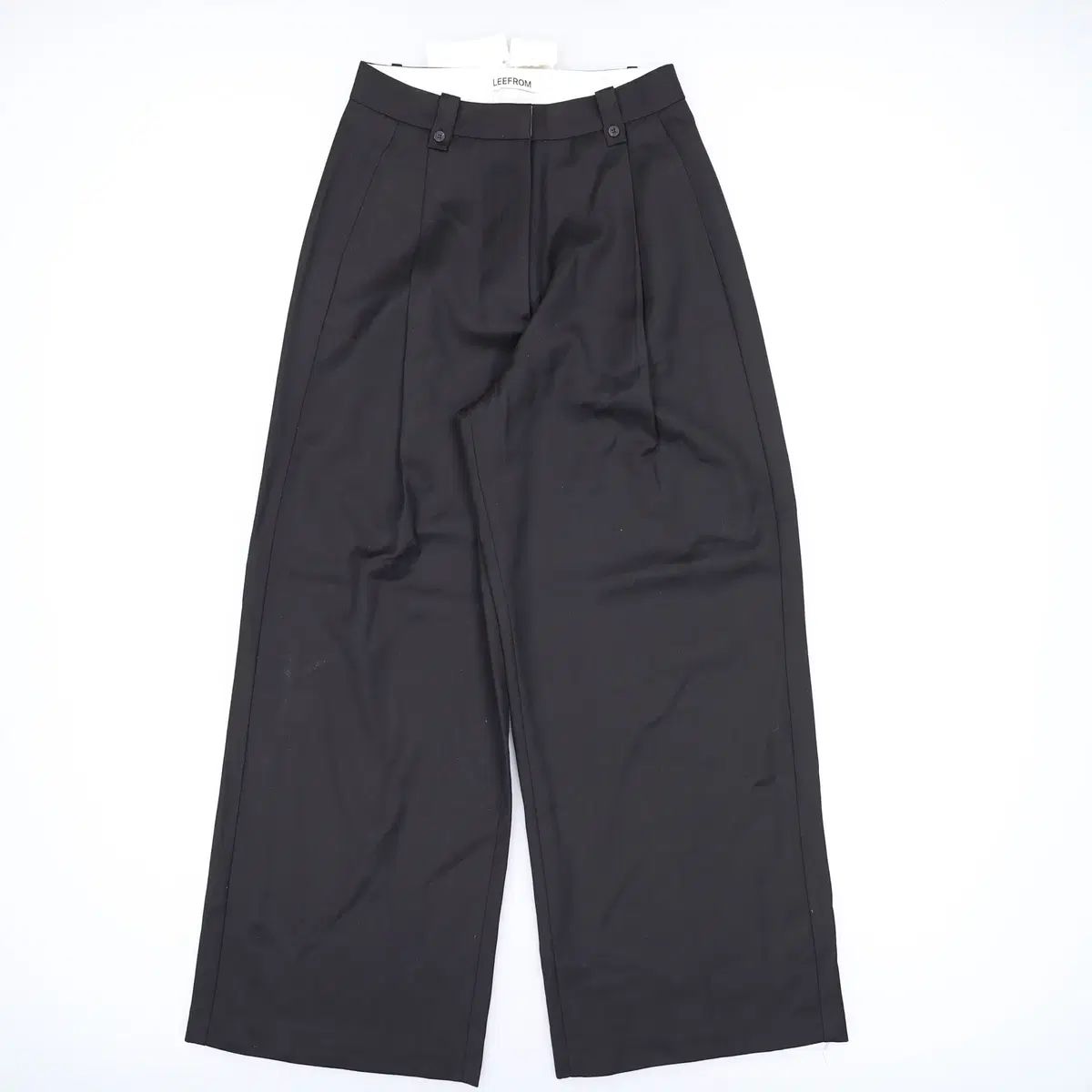 M 新商品 リーフロム レディース ブラック ワイド スラックス 0105 H 2