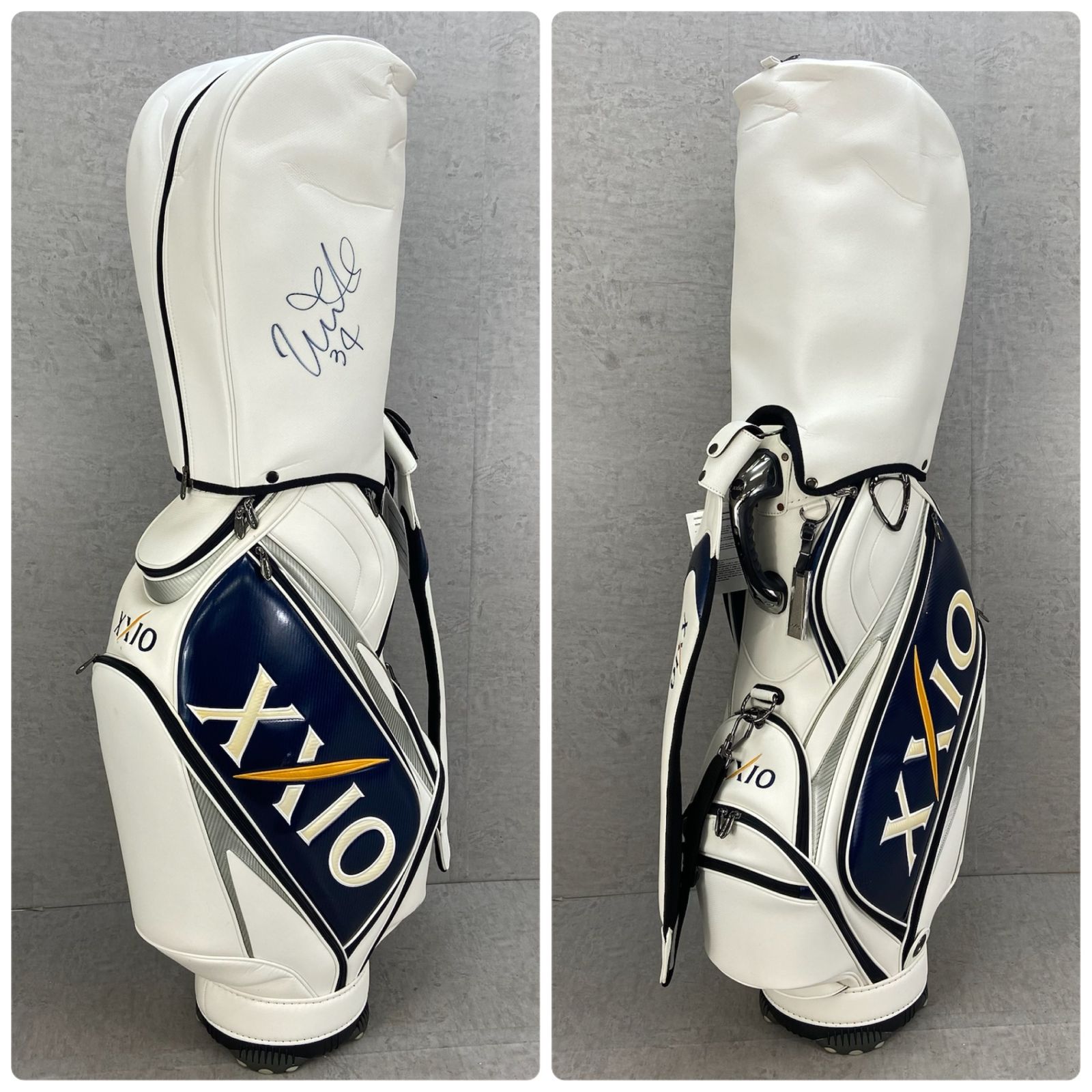 古閑美保直筆サイン入り ゼクシオ ゴルフ用品 カート式 キャディバッグ