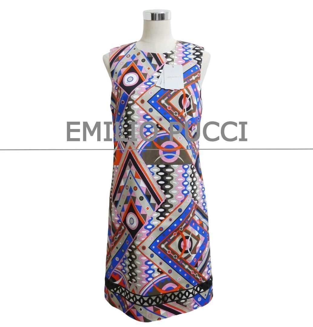 新品同様 EMILIO PUCCI エミリオプッチ サイズ44 総柄 ノースリーブ