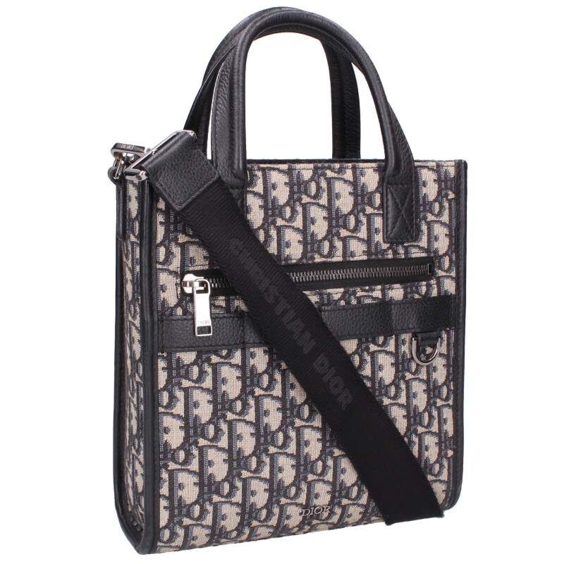 ディオール   NORTH SOUTH オブリーク総柄ショルダーバッグ 中古 SS13 ディオール NORTH SOUTH オブリーク総柄ショルダーバッグ メンズ ※12