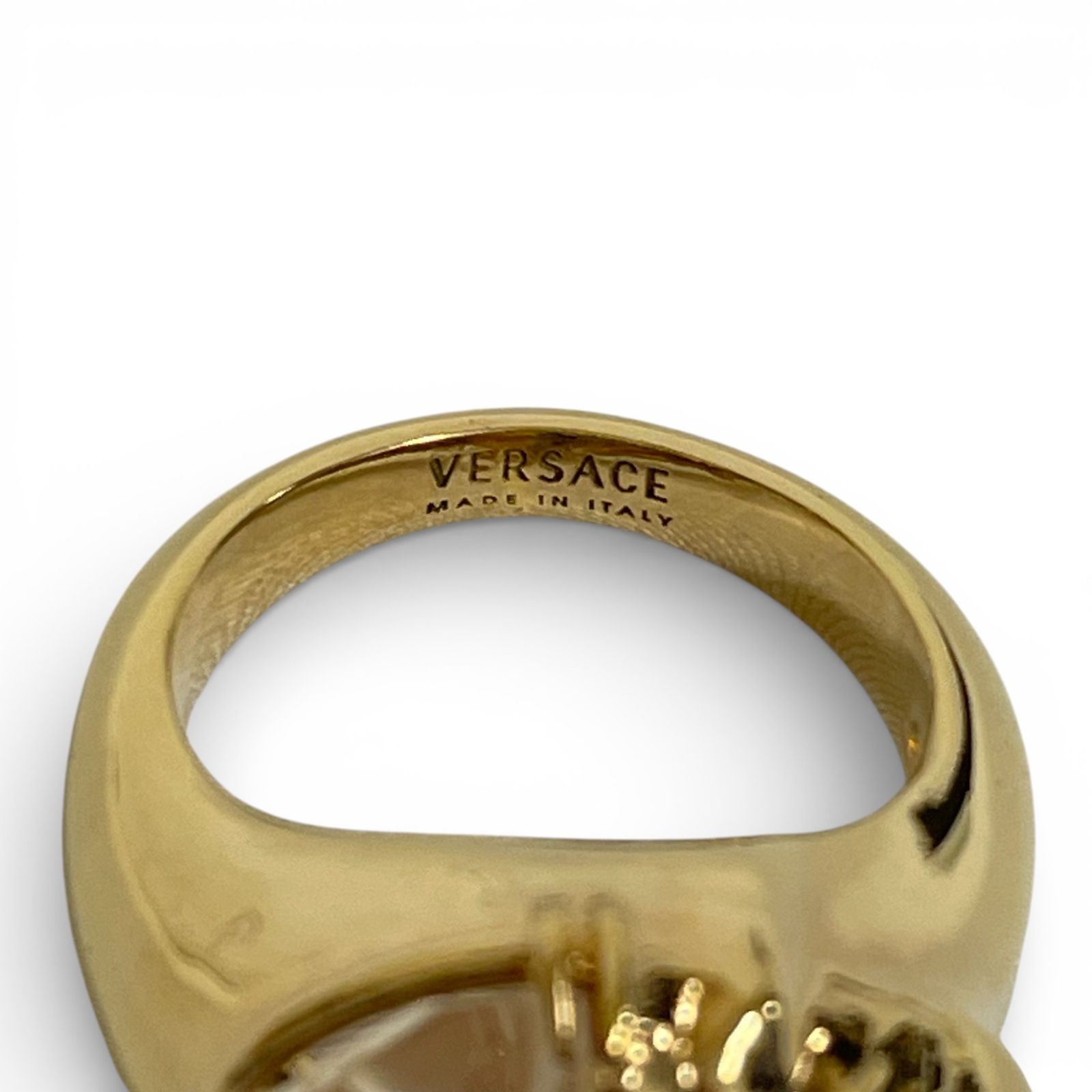  VERSACE ヴェルサーチ 指輪 ラ メドゥーサ クリスタル リング ゴールド 約20号 リング 指輪 アクセサリー