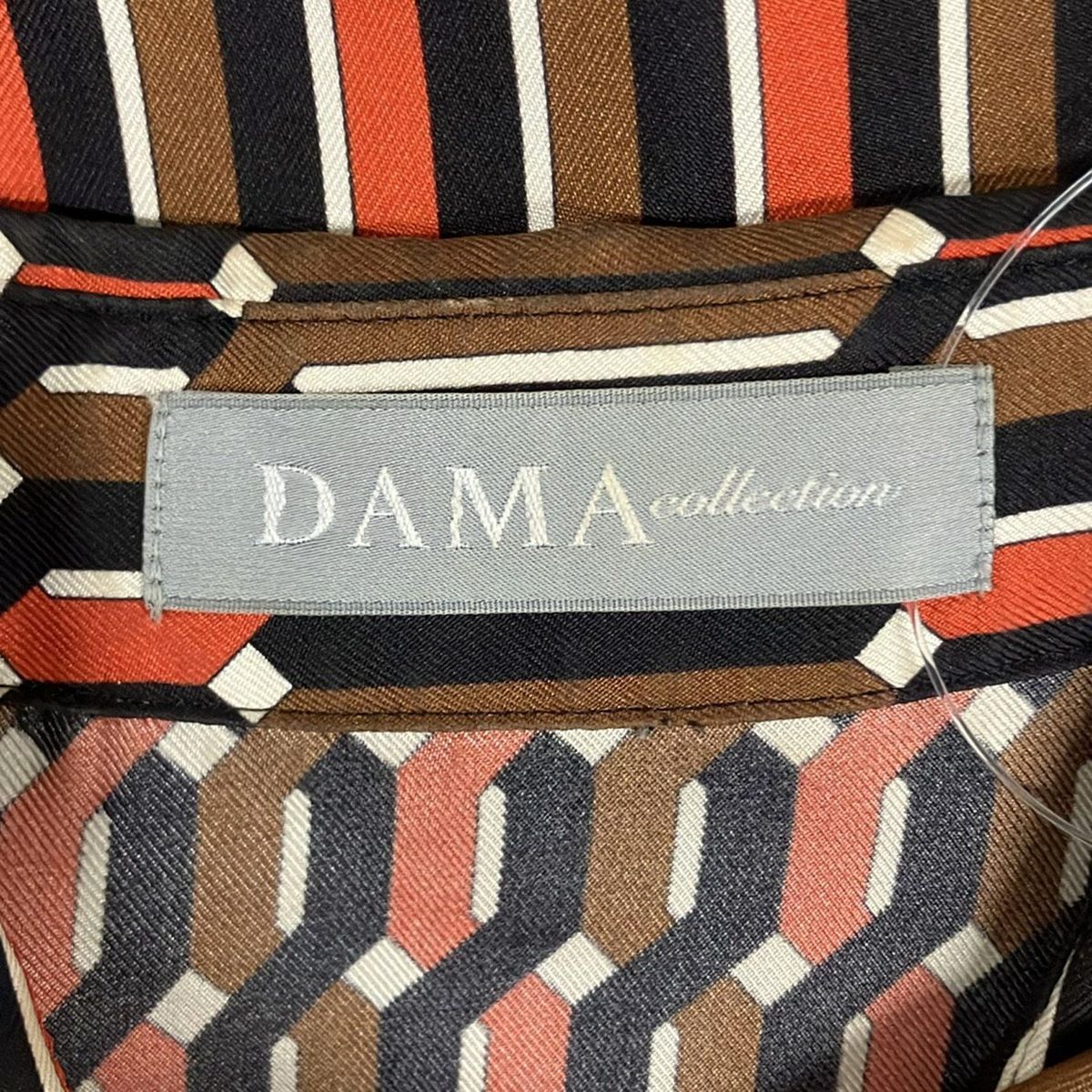 美品ダーマコレクション S ロングワンピース 茶色系 秋冬九分袖ぐらい