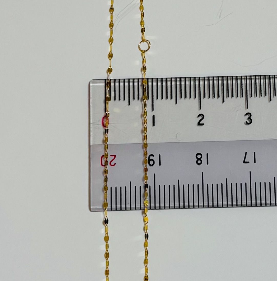 K18ペタルゴールドネックレス　Au750刻印あり チェーン切れ 18k ペタル チェーン ネックレス イエロー ゴールド k18 YG 刻印有り