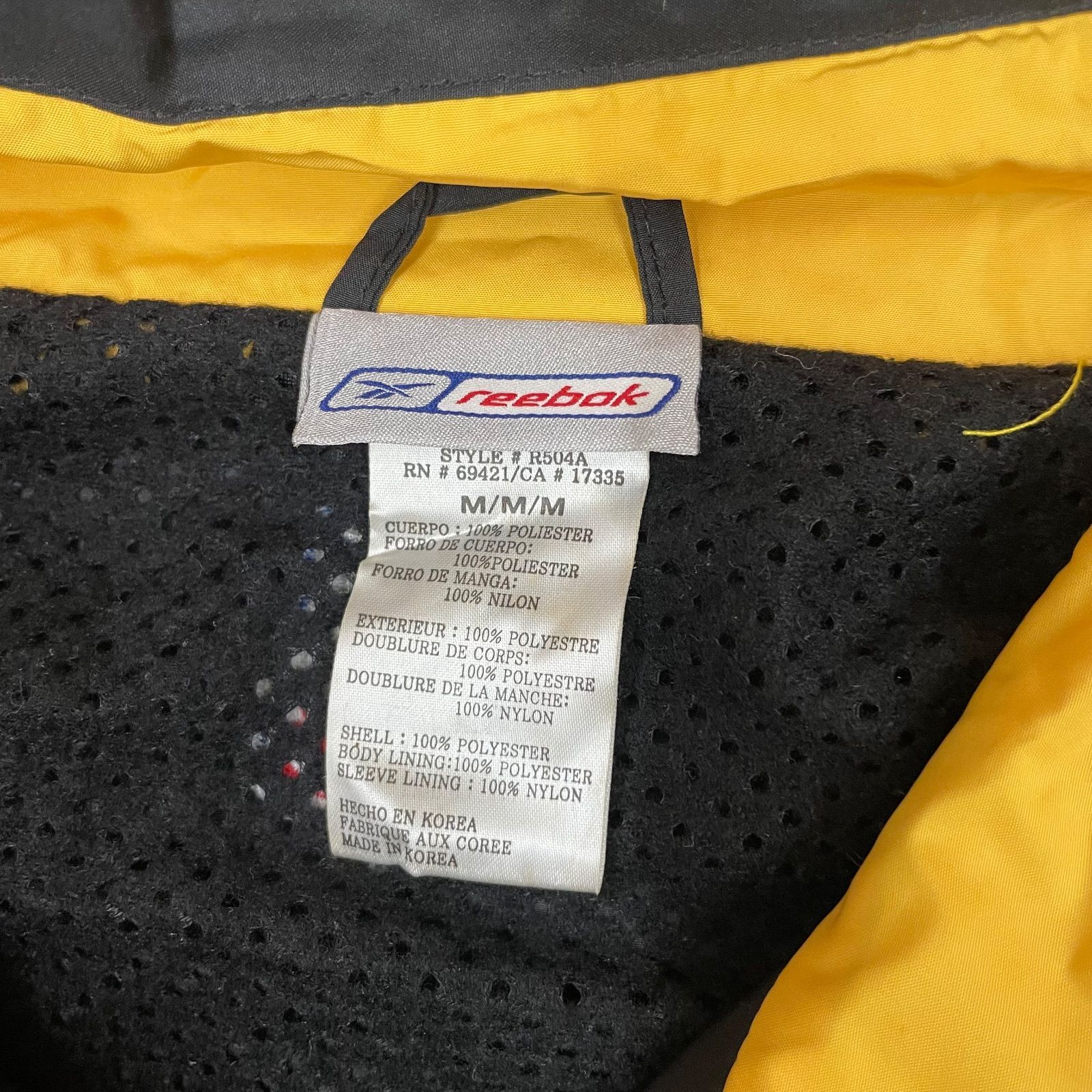 NFL オフィシャル Reebok PITTS BURGH STEELERS ナイロンジャケット M 