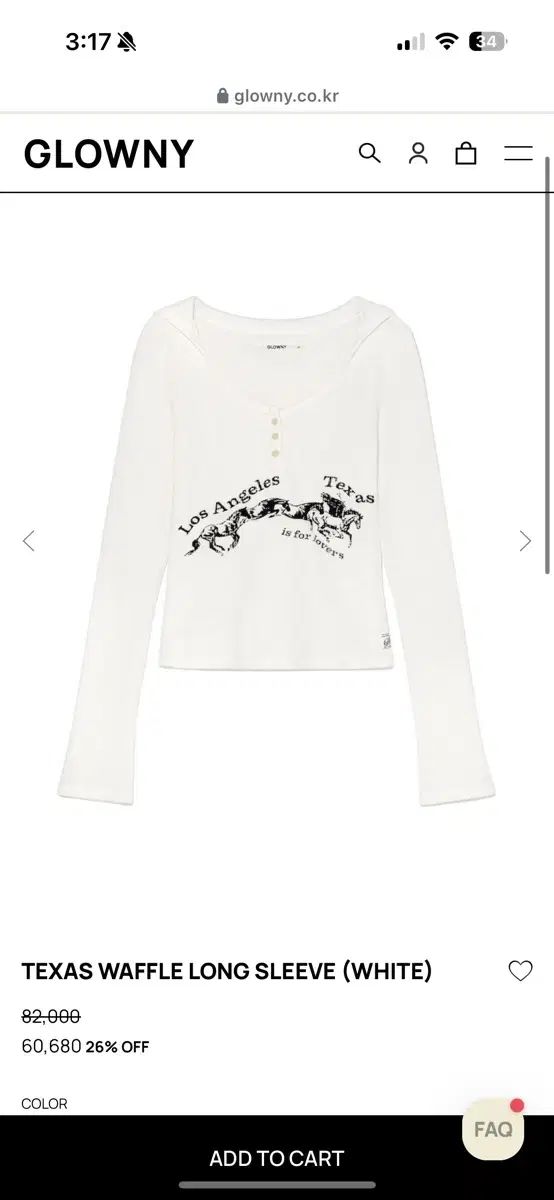 グロウニー テキサス ワッフル ロング スリーブ S