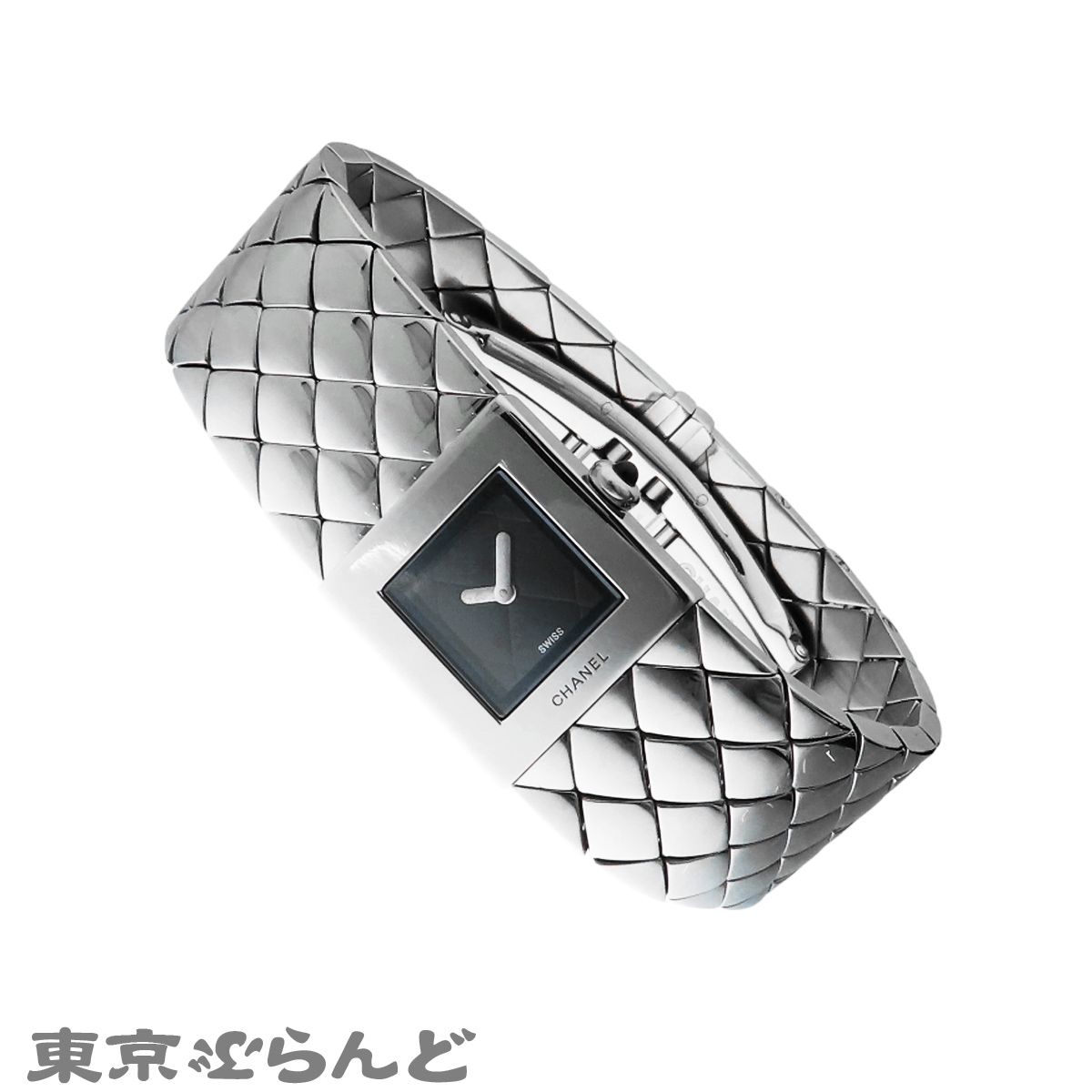シャネル CHANEL マトラッセ H0009 ブラック SS スクエア 腕時計