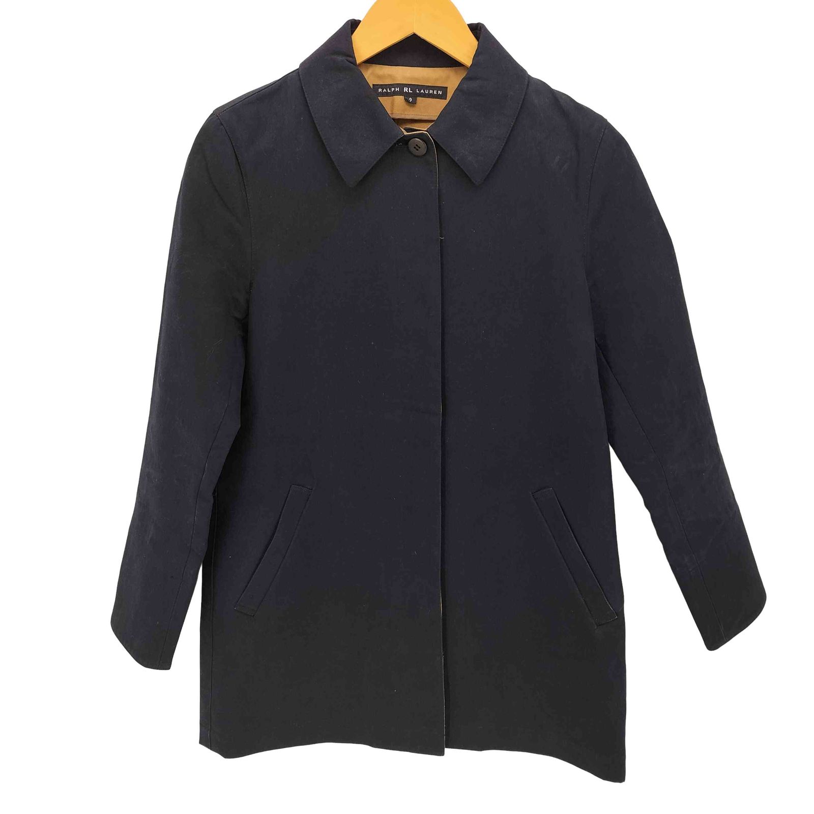 ラルフローレン RALPH LAUREN RL 比翼 コットン ナイロン ステンカラー