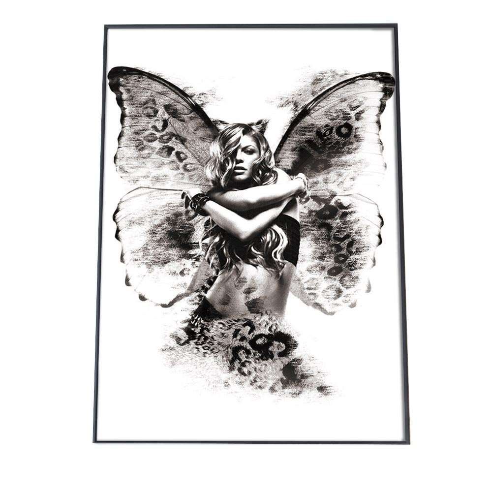 A4サイズ（約21x30cm）】【pbg-poster-3008】女性 蝶 アート 美人